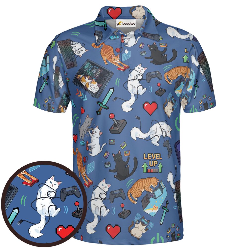 Game and Cats Full Print Polo Shirt - Men - 1