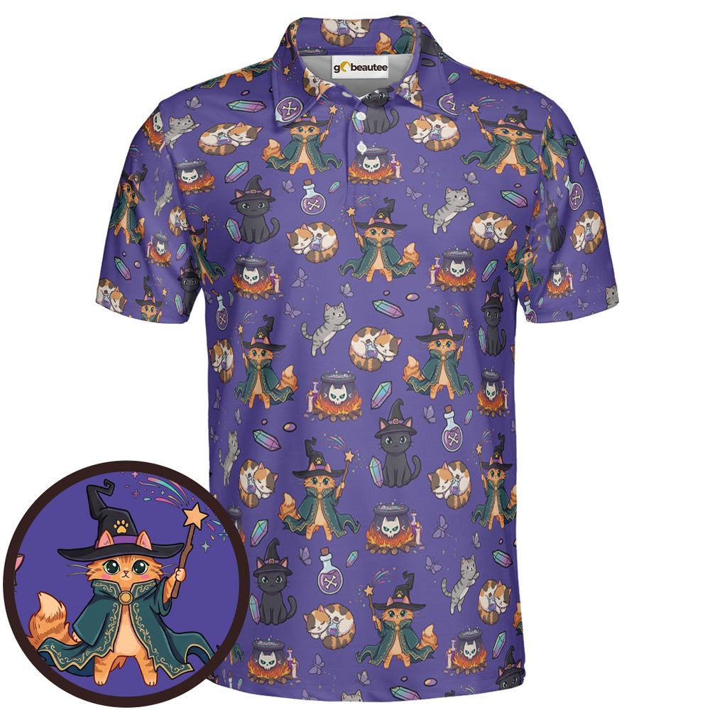 Witchy Wizard Cats Purple - Men - 1