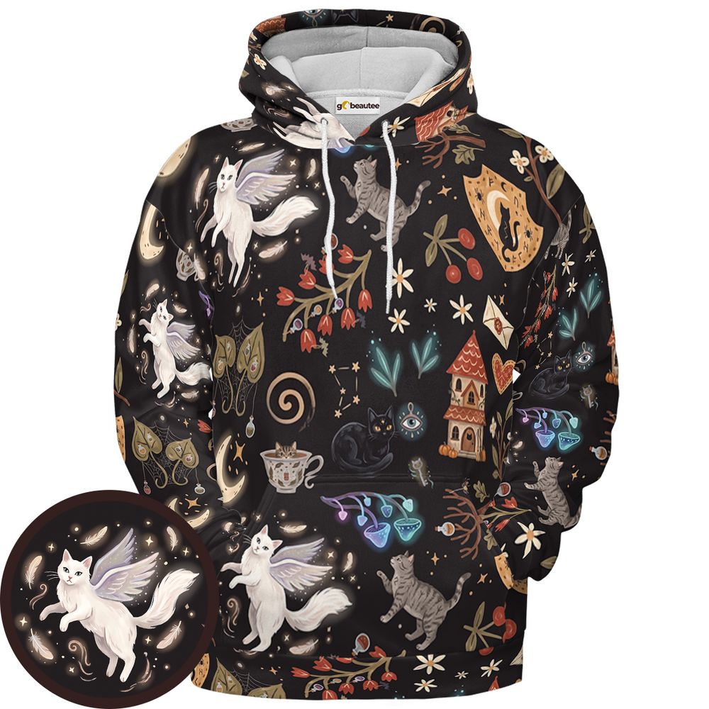 Mystic Meows & Autumn Spells - Pullover Hoodie - 1