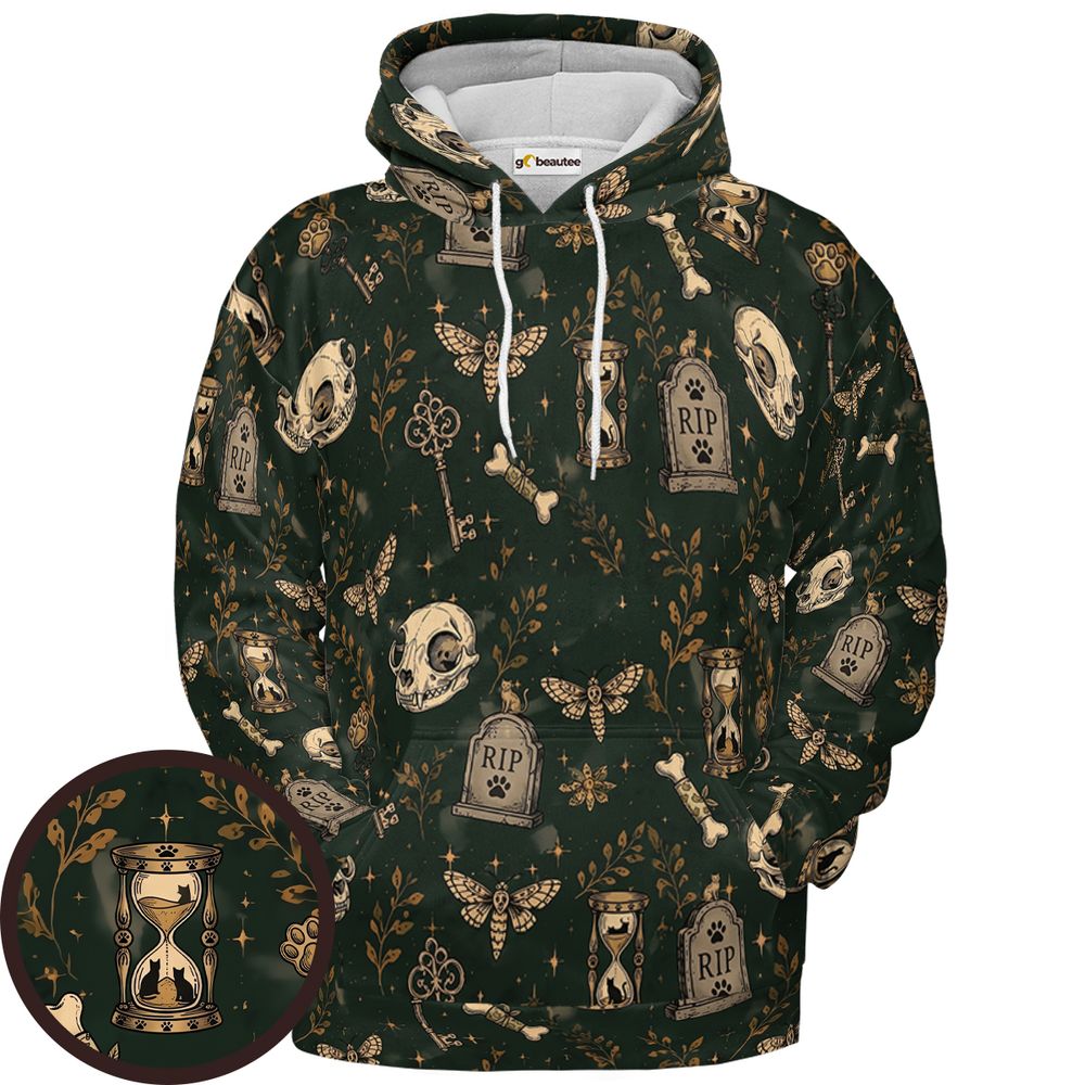 Feline Memento Mori - Pullover Hoodie - 1