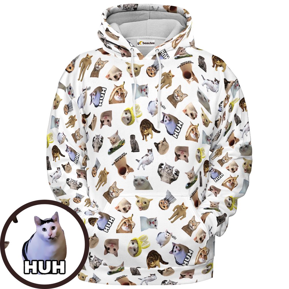 Cat memes Full Print Hoodie - Pullover Hoodie - 1