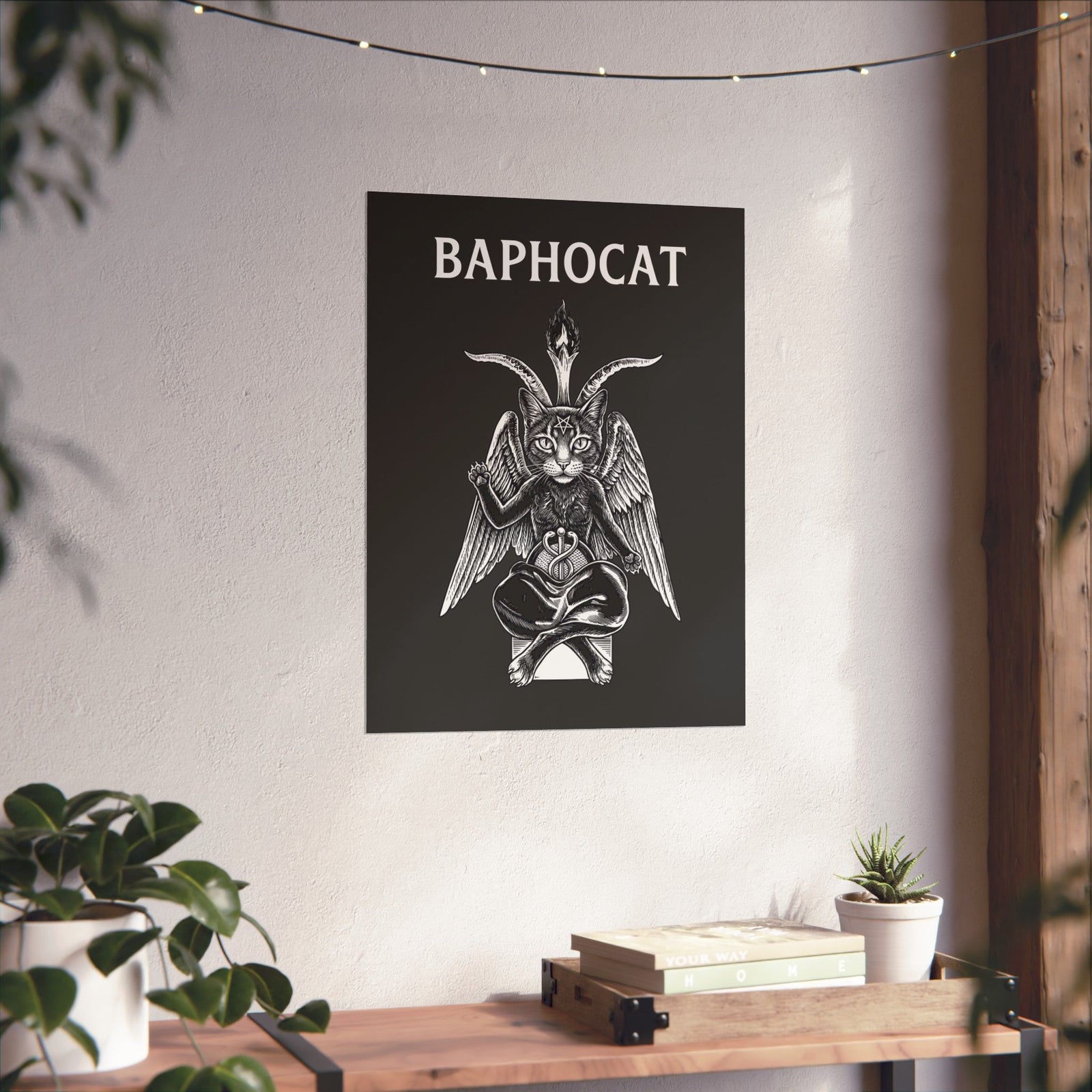Baphocat Dark Evil Cat Poster