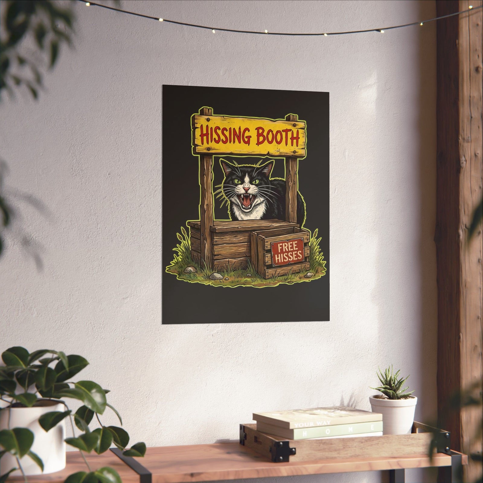 Hissing Booth Cat Poster
