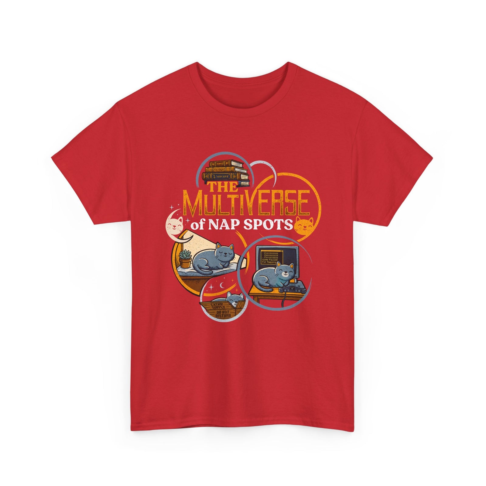 Multiverse Nap Spots Cute Cat T-Shirt — Cute Cat Nap Graphic Tee