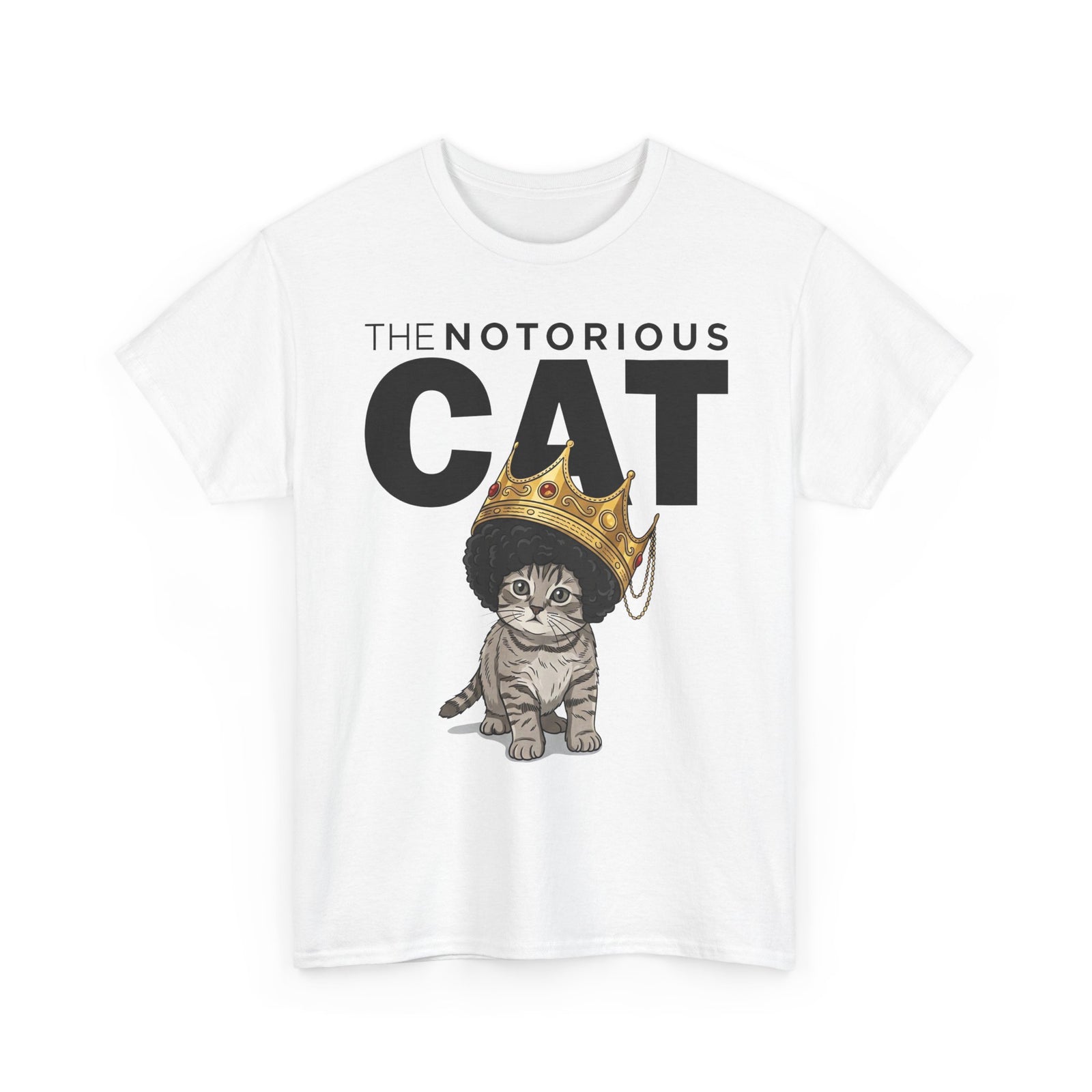 Notorious Cat T-Shirt — Cute Kitten with Crown Graphic
