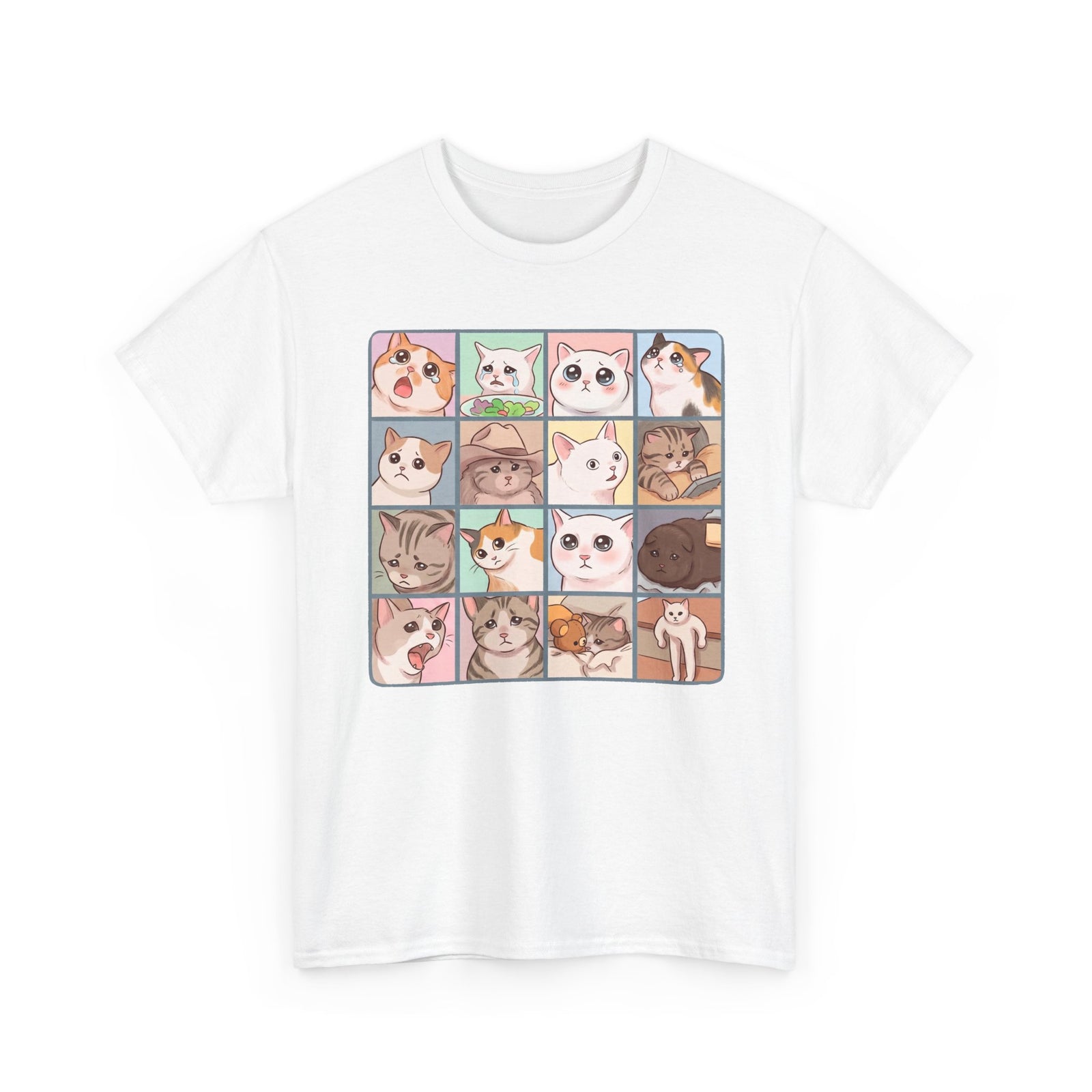 Cat Reactions Tee Funny Cat Memes T-Shirt