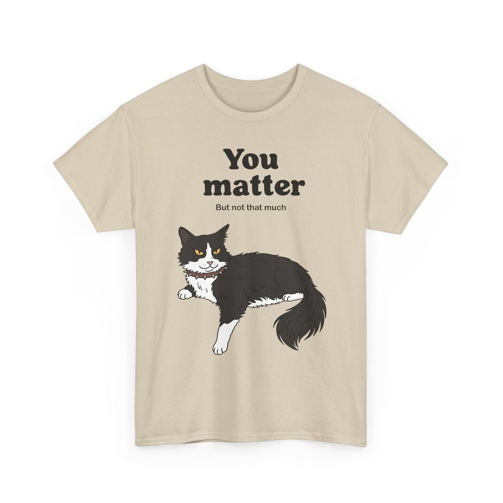 You Matter But Not That Much T-Shirt — Funny Sarcastic Tuxedo Cat Graphic Tee
