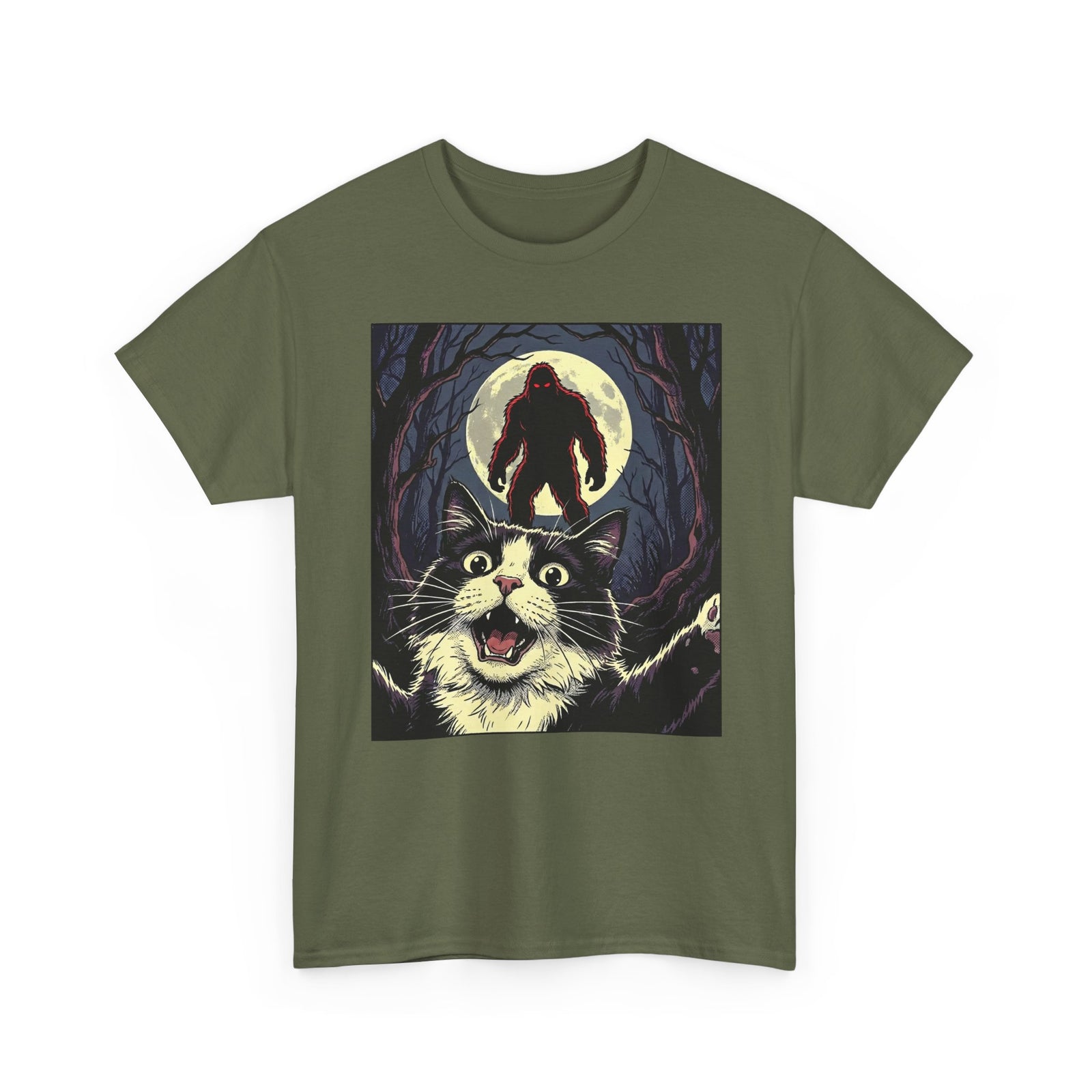 Cat Selfie with Bigfoot T-Shirt