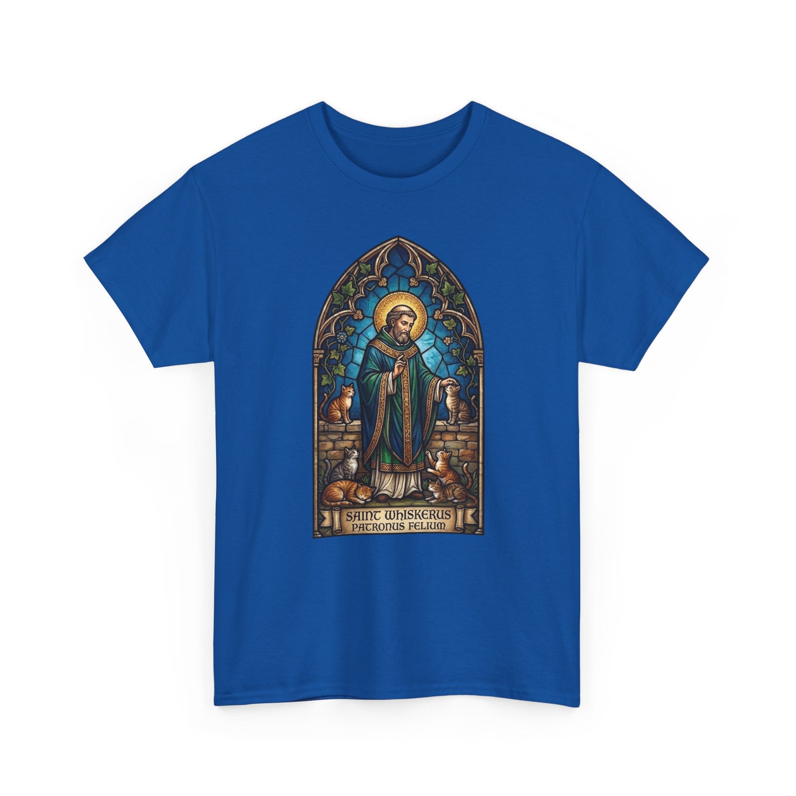 Patronus Felium 'Saint Whiskerus' T-Shirt