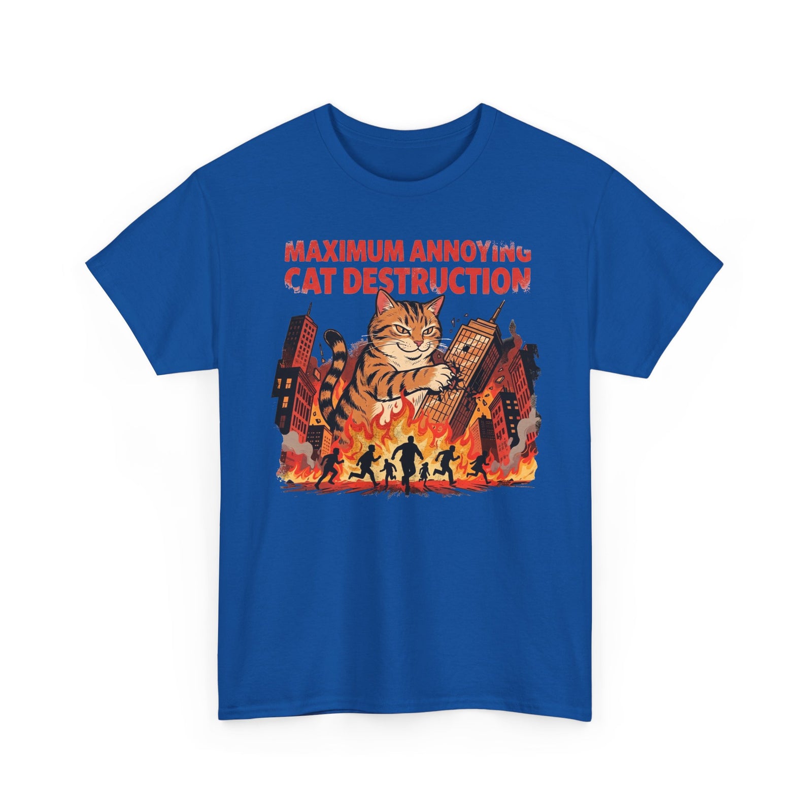Cat Destruction Tee — 'Maximum Annoyance: Cat Destruction' Retro Apocalyptic Cat Graphic T‑Shirt