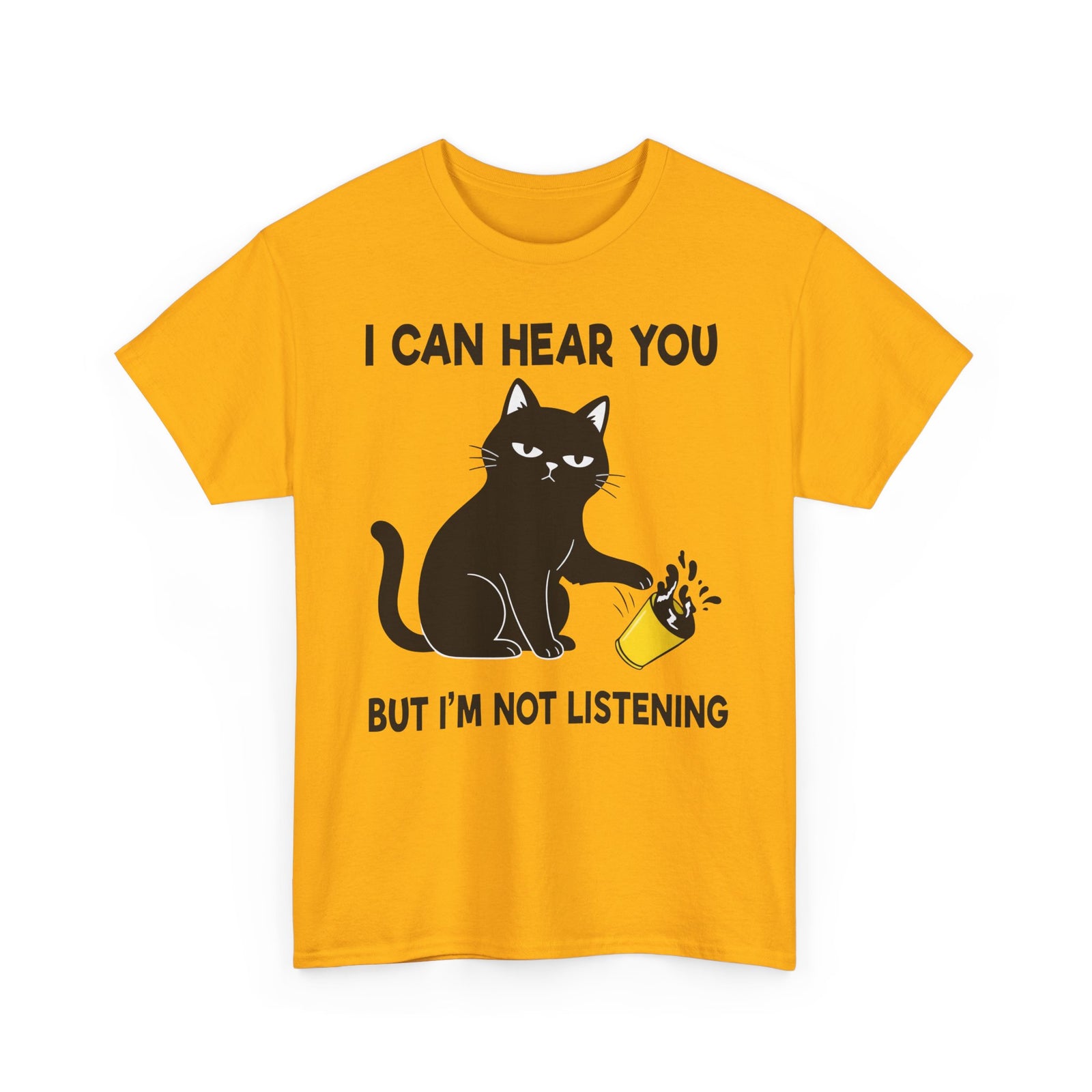 I Can Hear You But I'm Not Listening Funny Cat T-Shirt - Sarcastic Cat Lover Gift