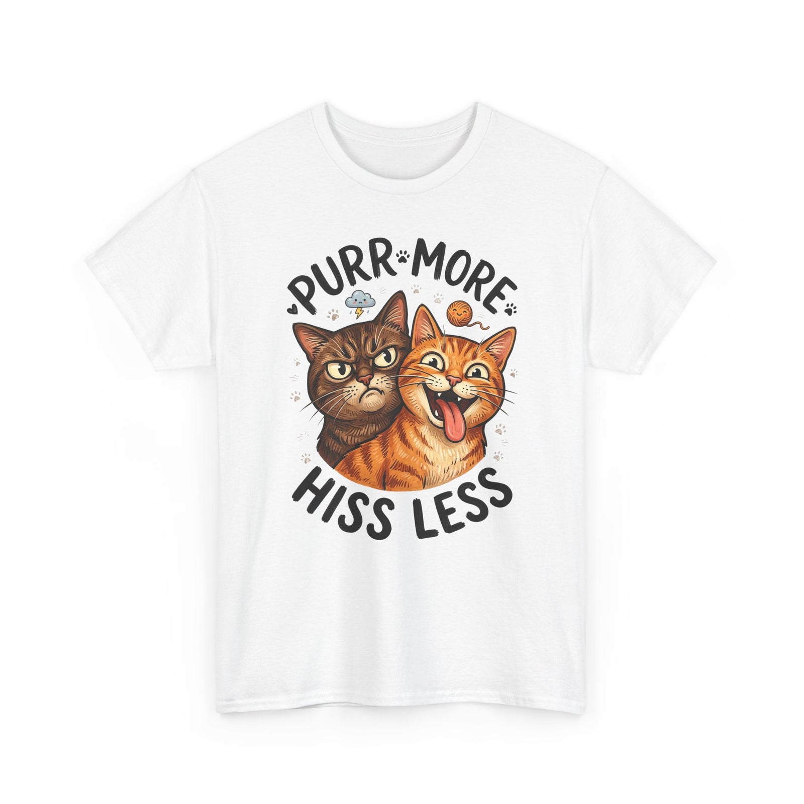 Purr More Hiss Less Cat T-Shirt