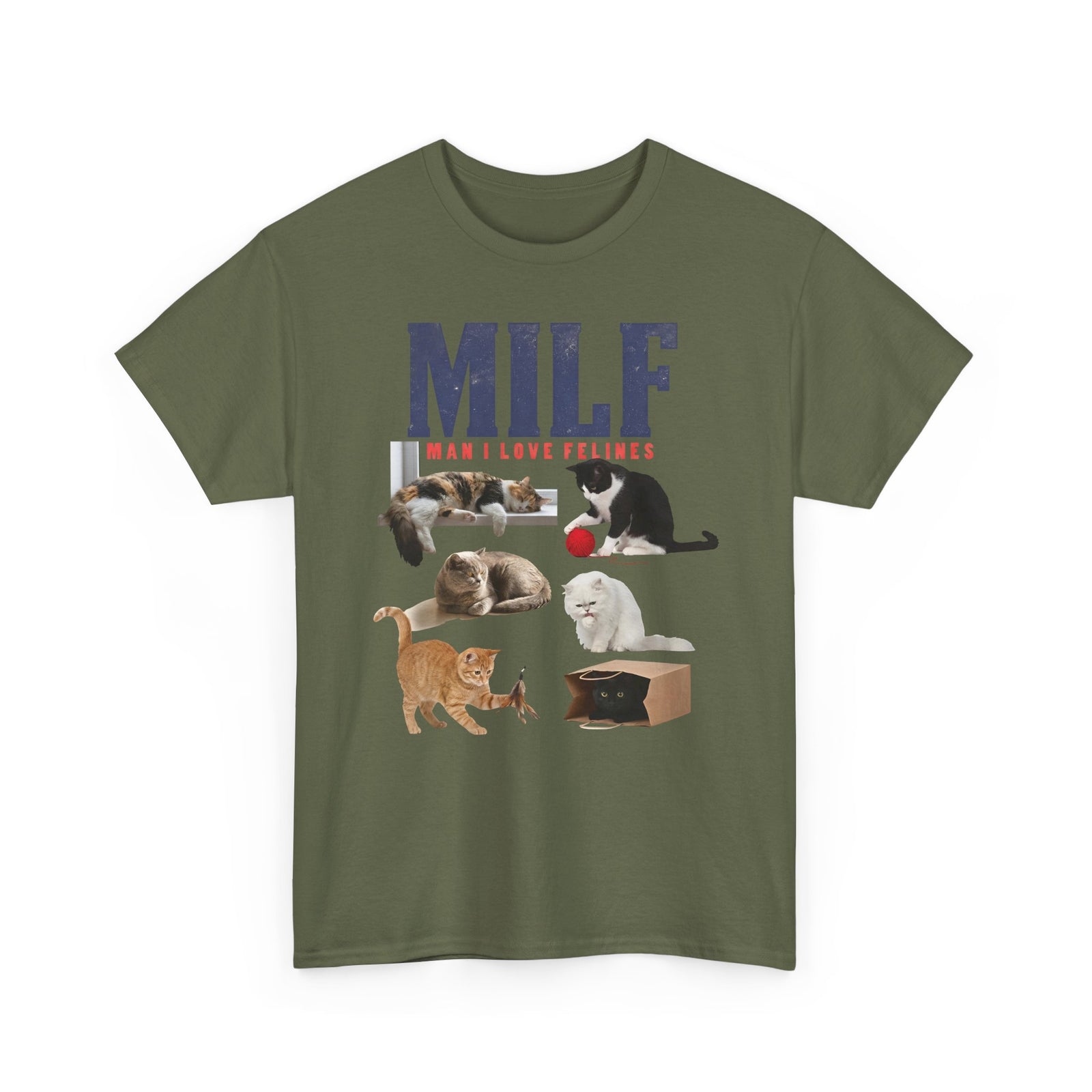 MILF 'Man I Love Felines' T-Shirt – Funny Cat Lover Tee