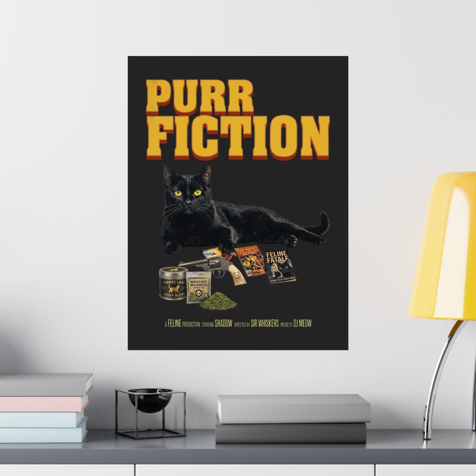 Purr Fiction Cat Parody Poster