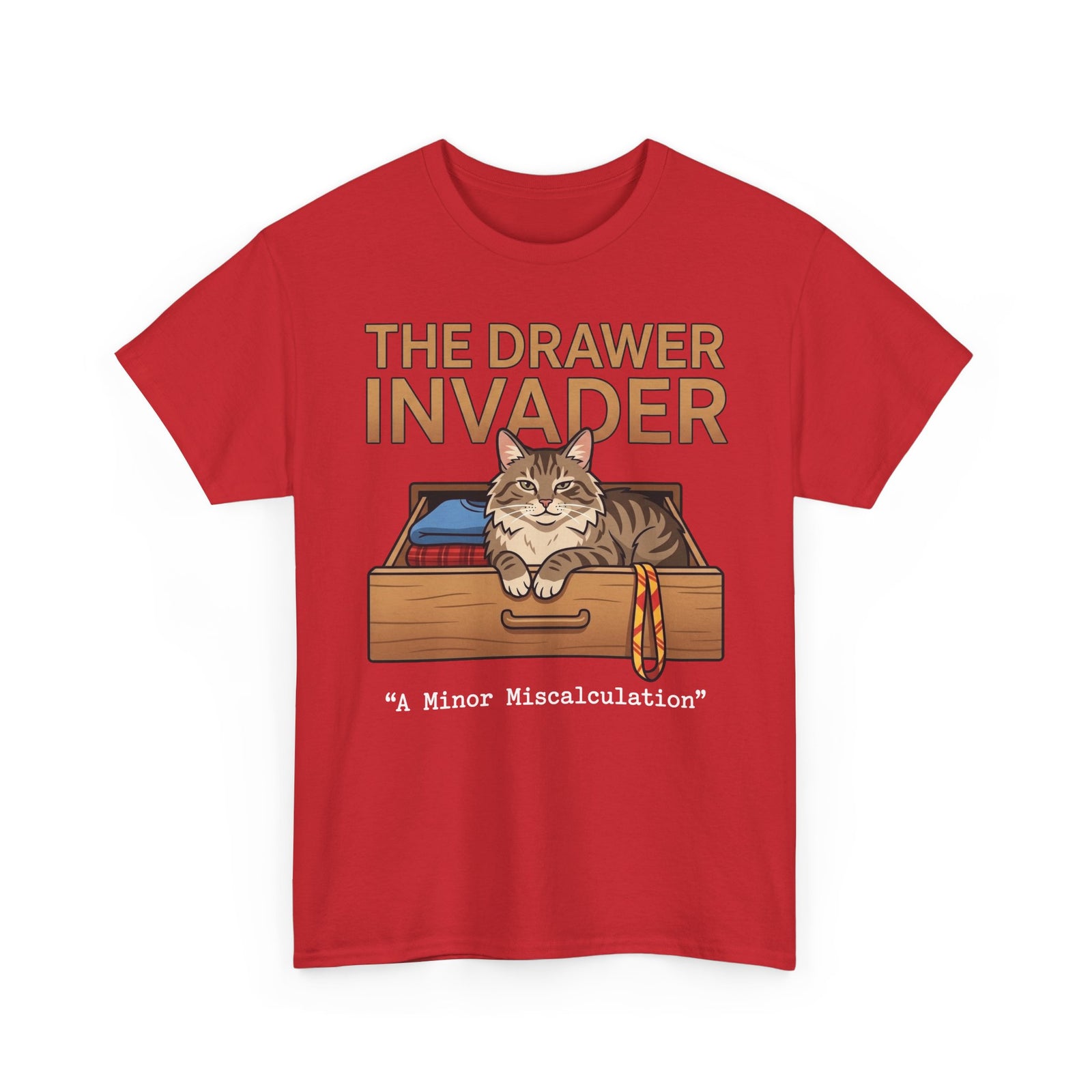 Cat Drawer T‑Shirt — "The Drawer Invader" Cute Cat in Drawer Tee