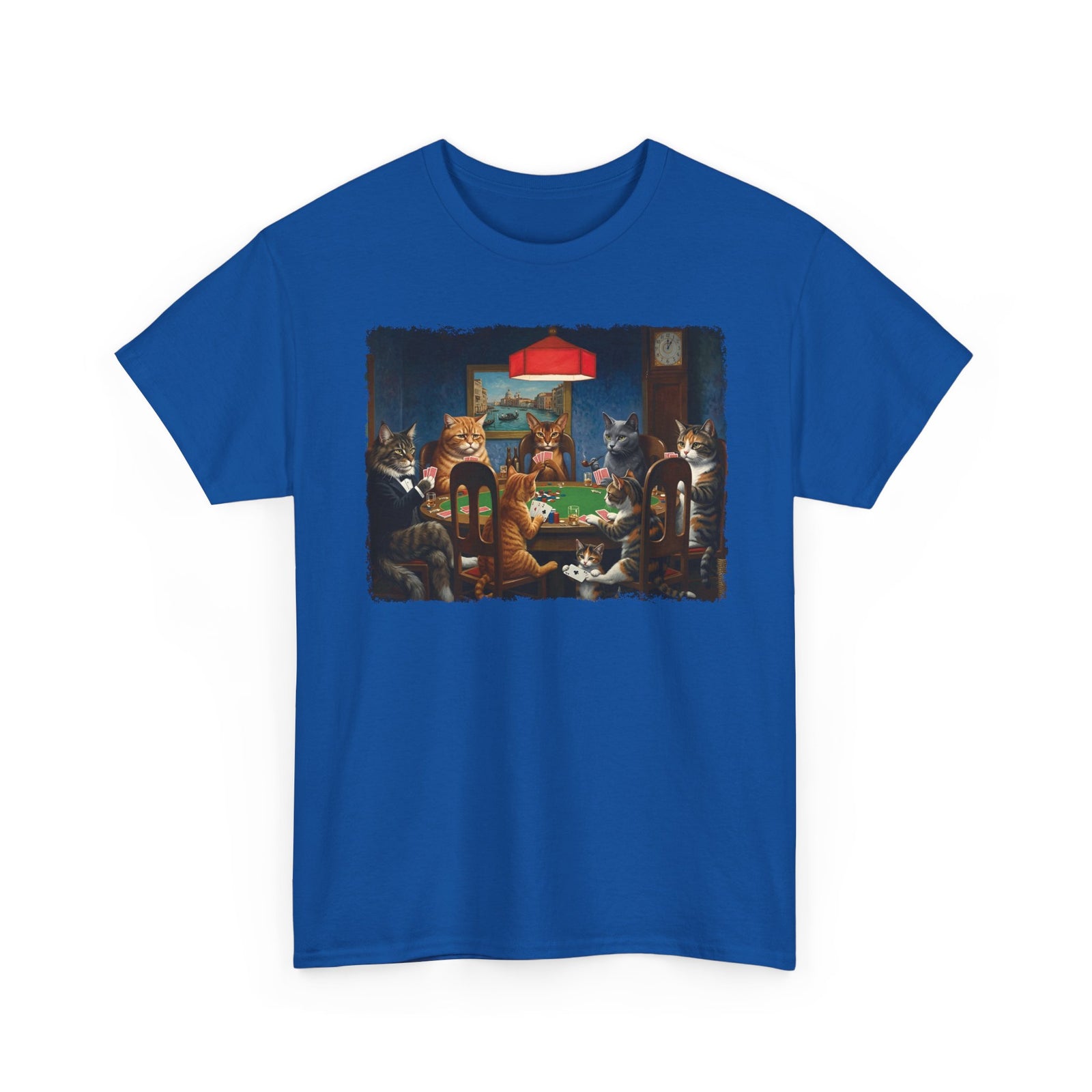 Cats Playing Poker T-Shirt — Funny Poker Cat Art Tee