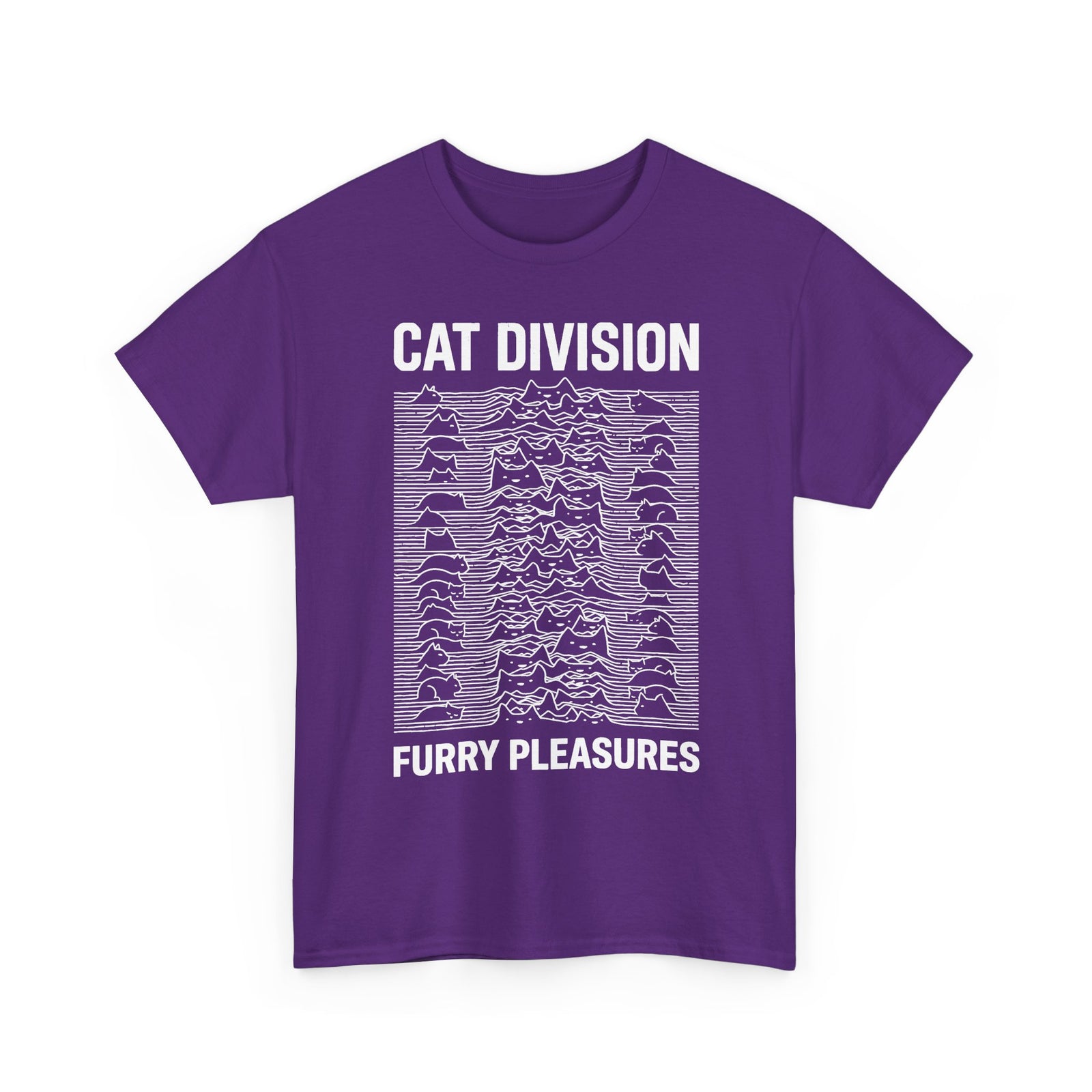 Cat Division Tee — "Furry Pleasures" Graphic Cat Silhouette Shirt