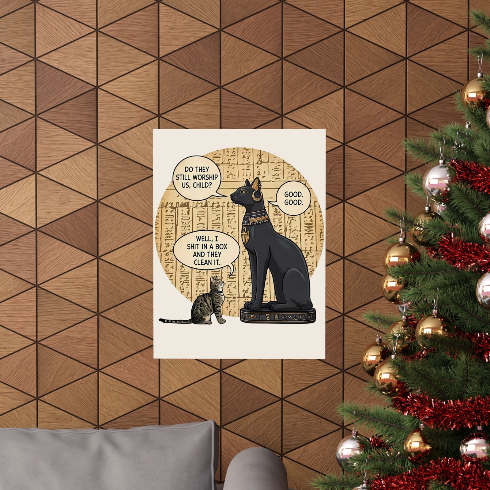 Do People Still Worship Cats? Funny Poster — Novelty Cat Lover Poster