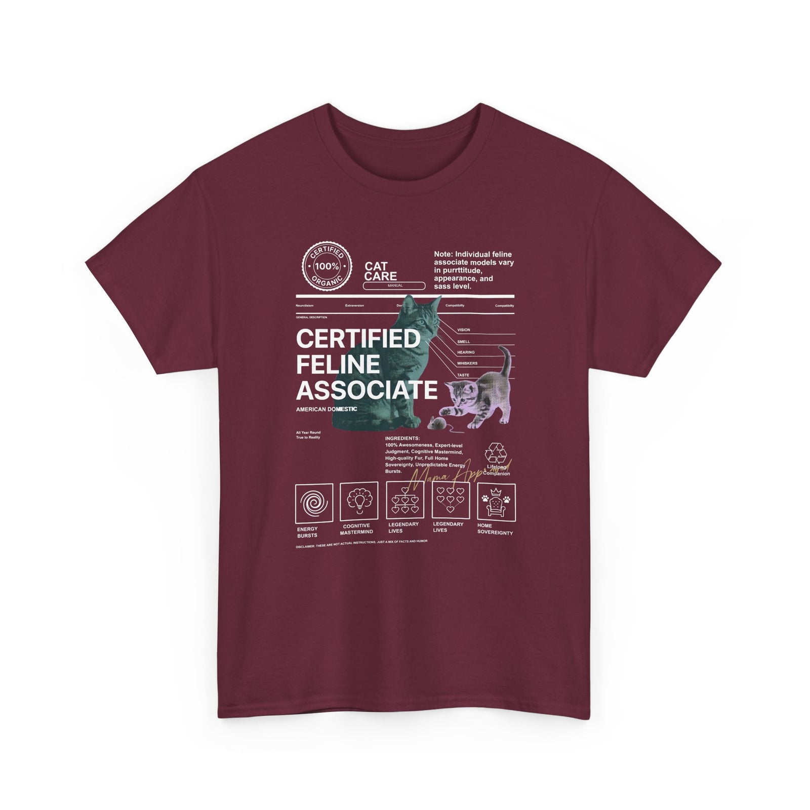 Certified Feline Associate T-Shirt — Funny Cat Lover Tee