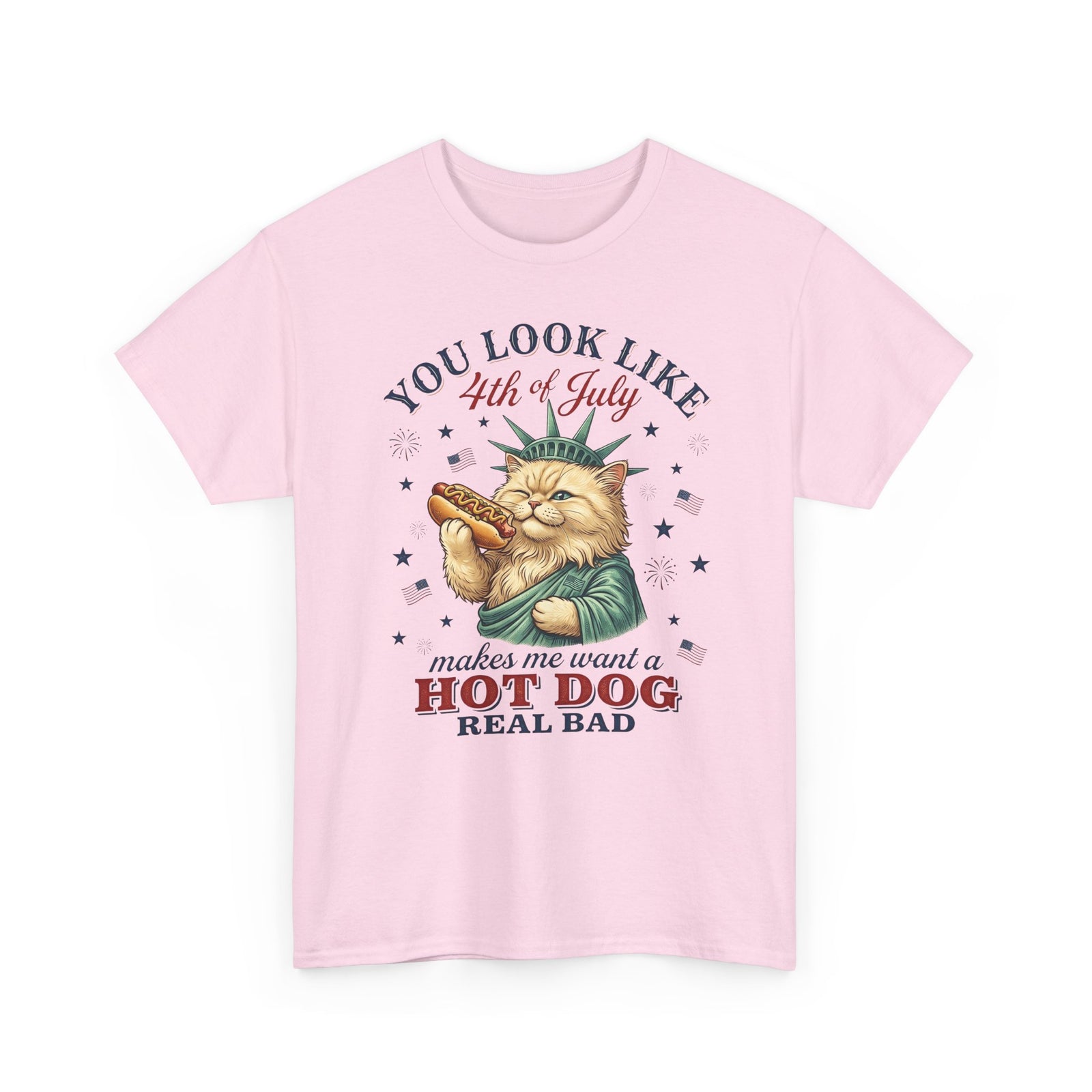 4th of July Cat & Hot Dog T-Shirt — Patriotic Fourth of July Tee