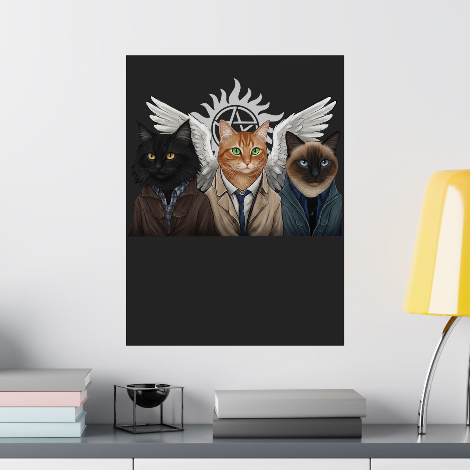 SuperCat Supernatural Cat Poster — Mystical Cat Graphic Poster
