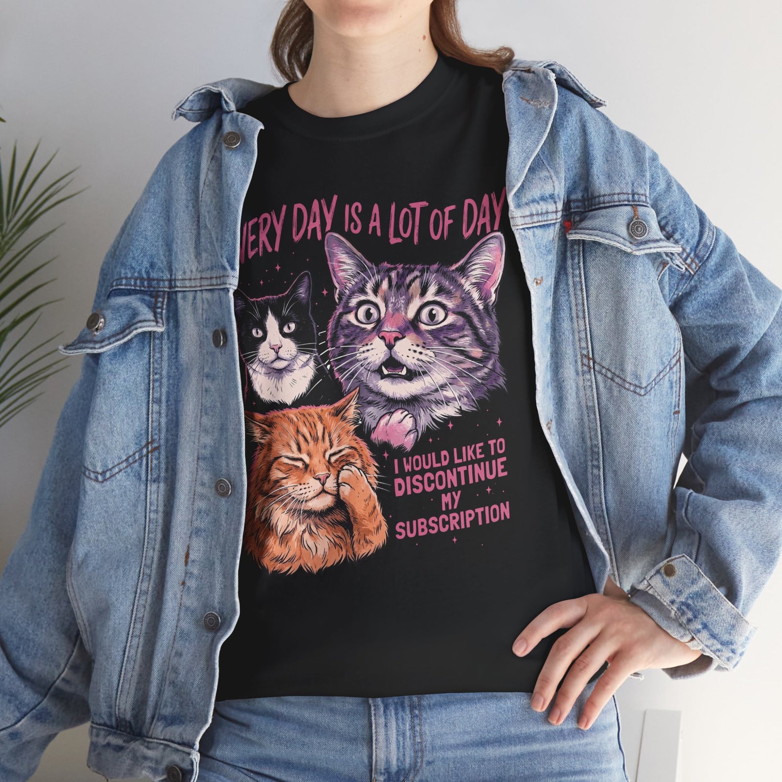 Everyday Is A Lot Of Day Cat T-Shirt — Funny Cat Quote Tee for Cat Lovers