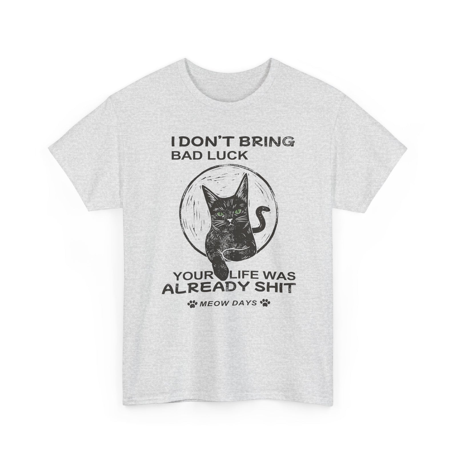 Black Cats Don't Bring Bad Luck T-Shirt — Cute Witchy Cat Tee for Cat Lovers