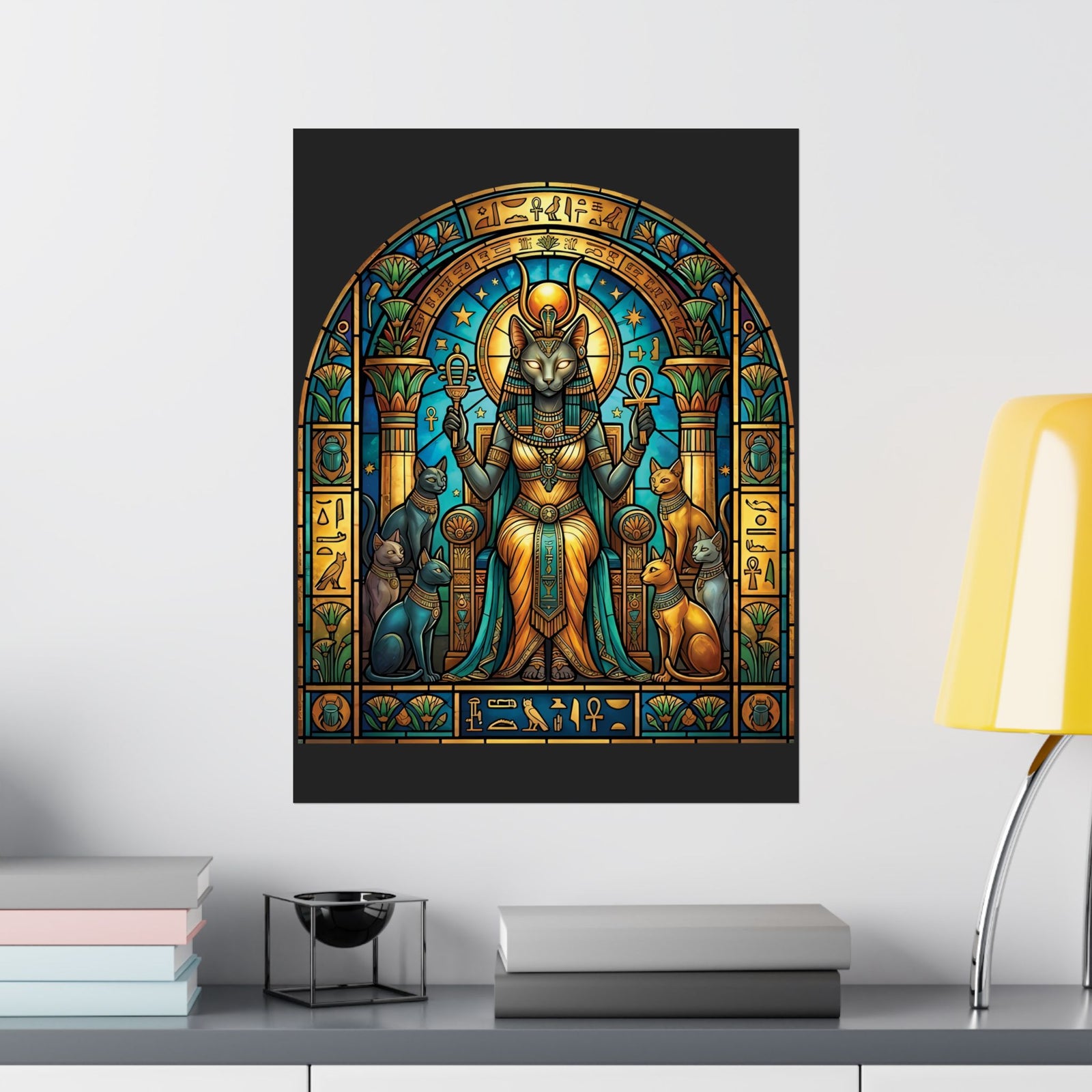 Bastet Goddess of Cats Poster — Egyptian Cat Deity Poster