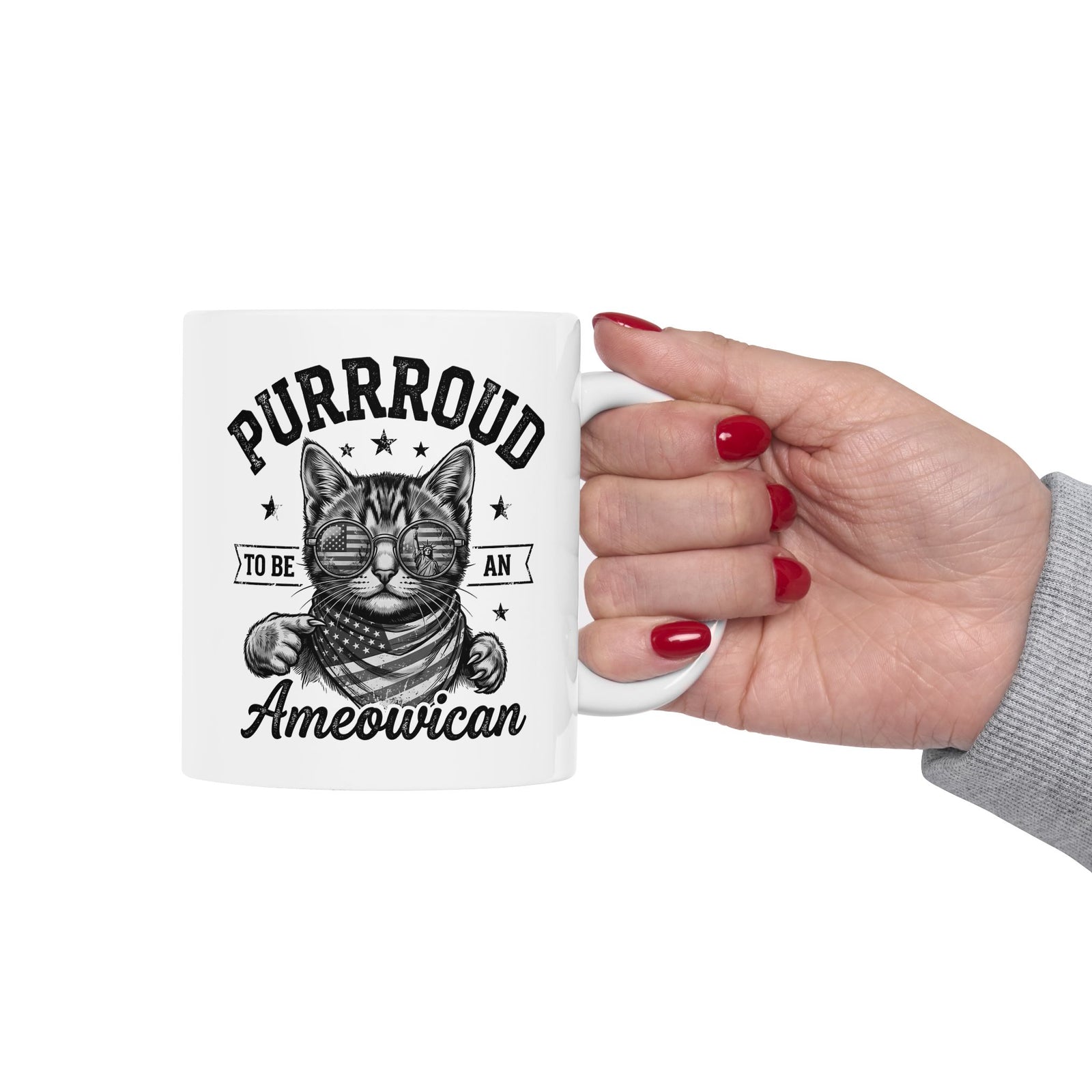 Purroud To Be An Ameowican Ceramic Mug