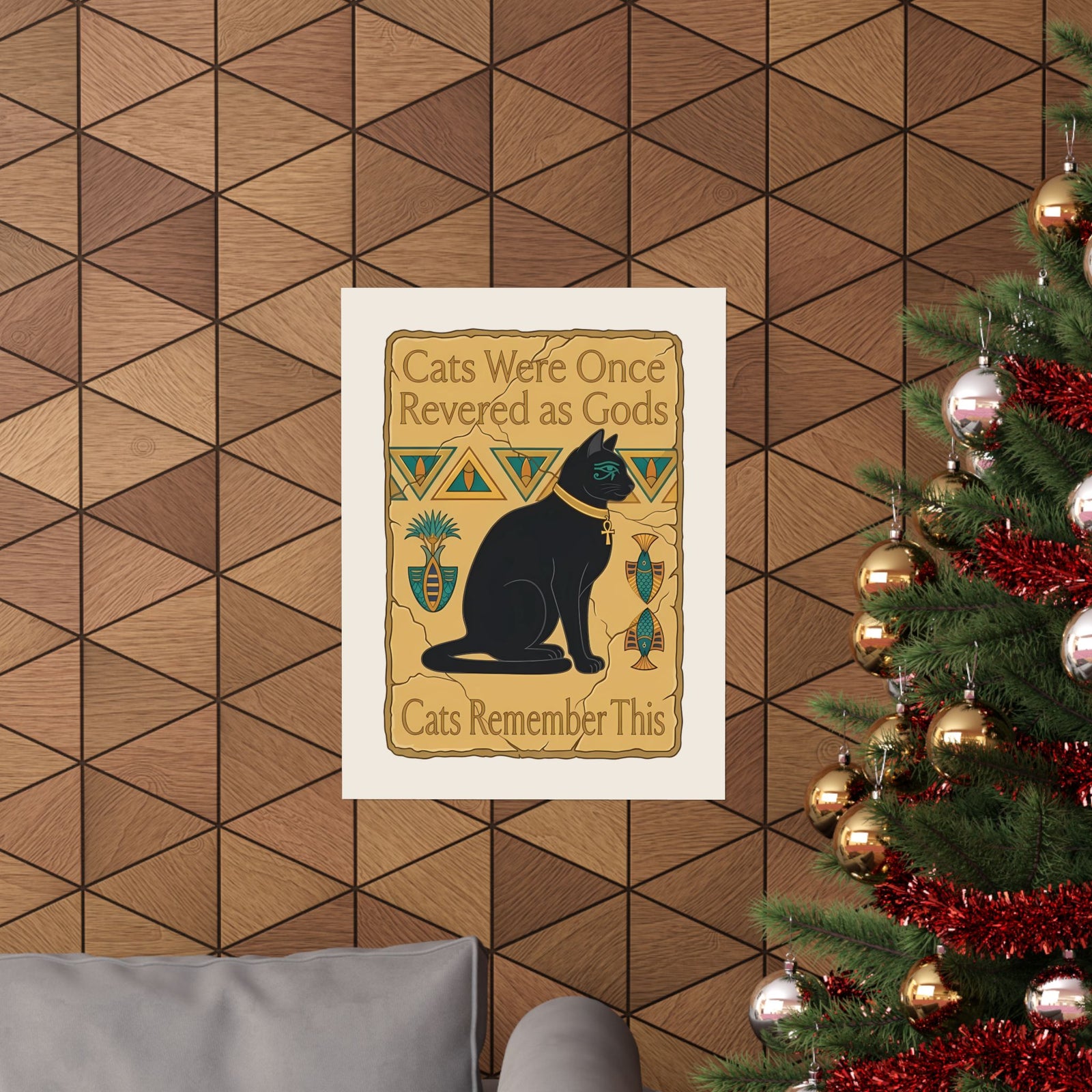 Cats Were Once Revered As Gods Poster — Funny Cat Quote Poster for Cat Lovers