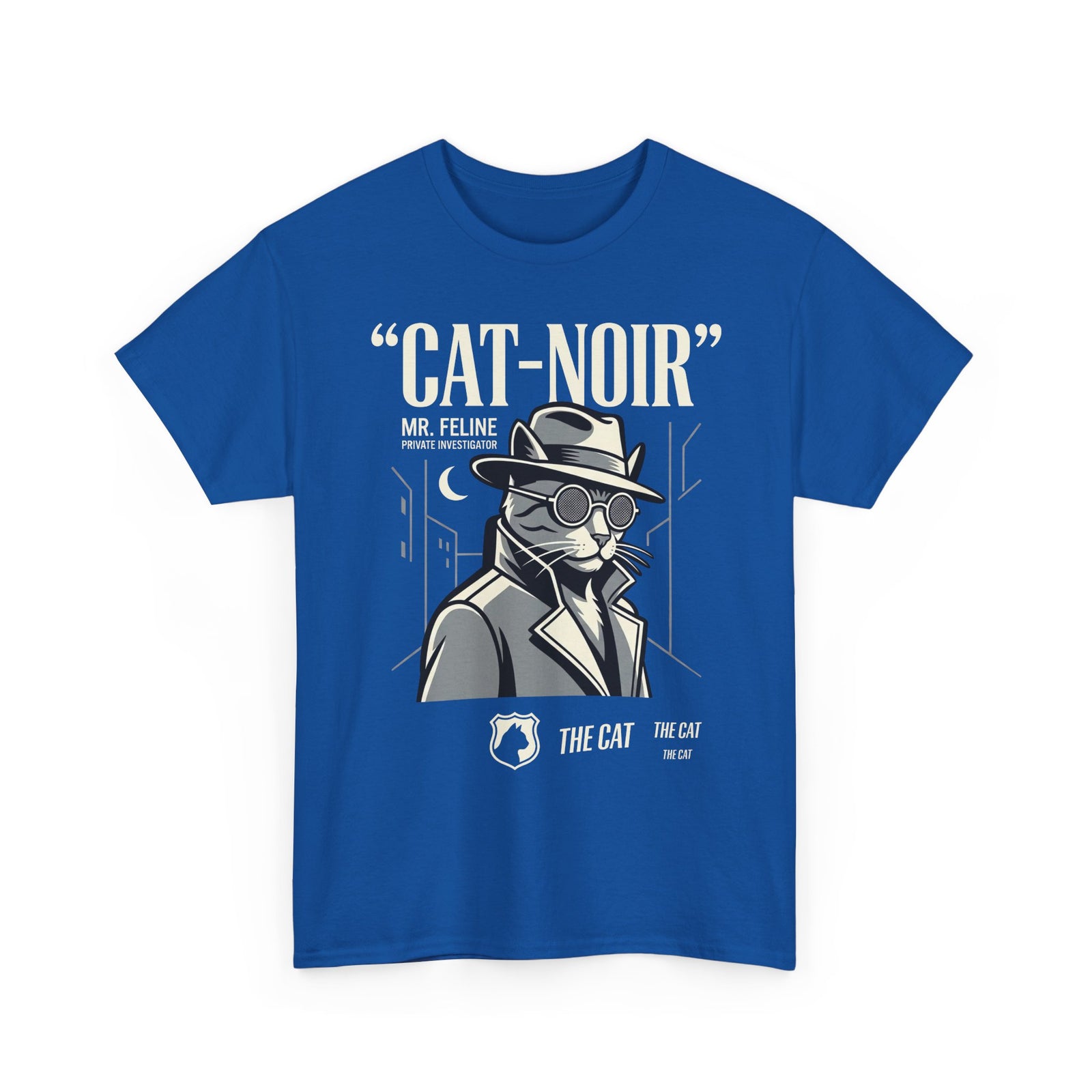Detective Cat T-Shirt — Vintage Noir Graphic Tee