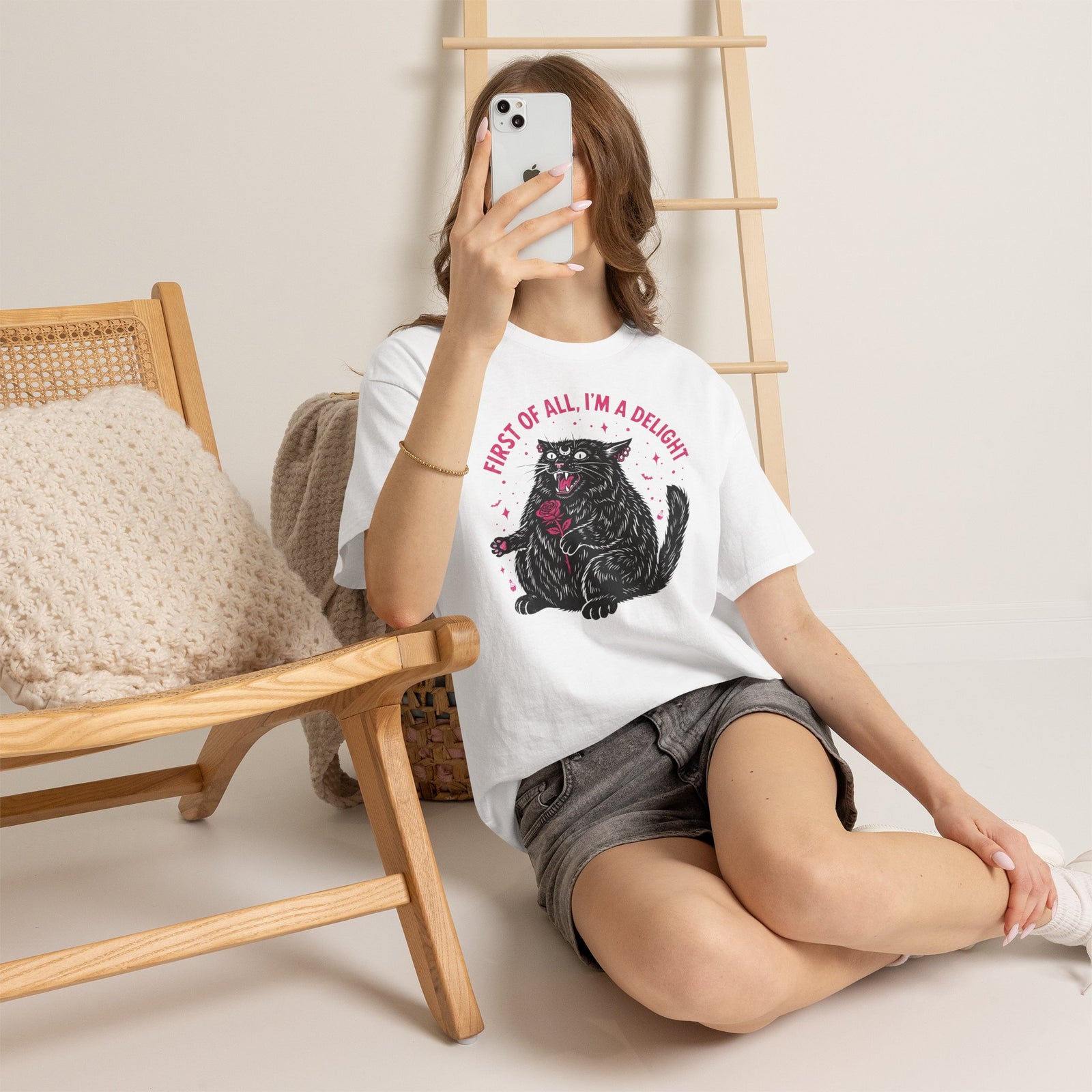 Black Cat "First of All I'm a Delight" T-Shirt
