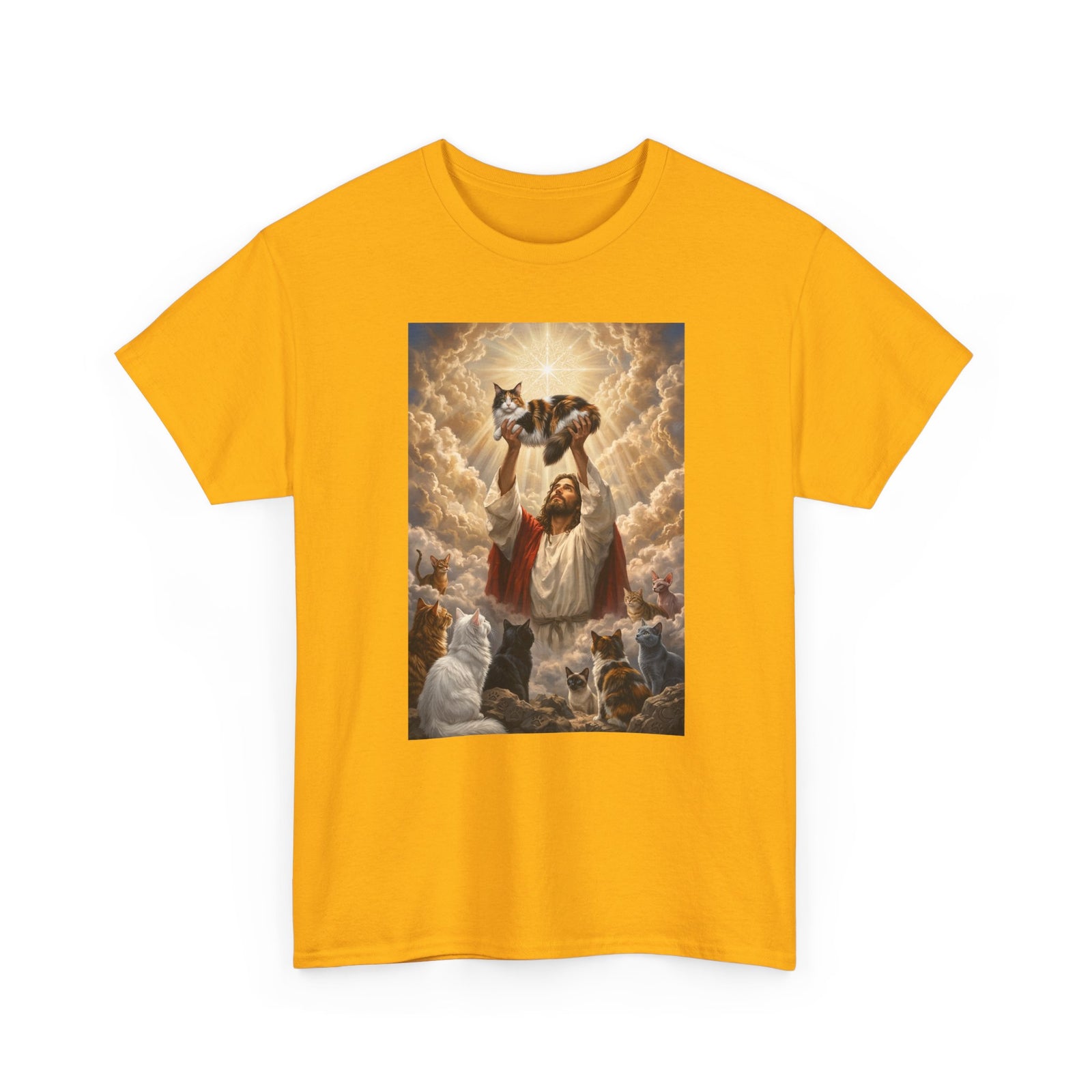 Jesus With Cats T-Shirt — Christian Cat Lover Tee
