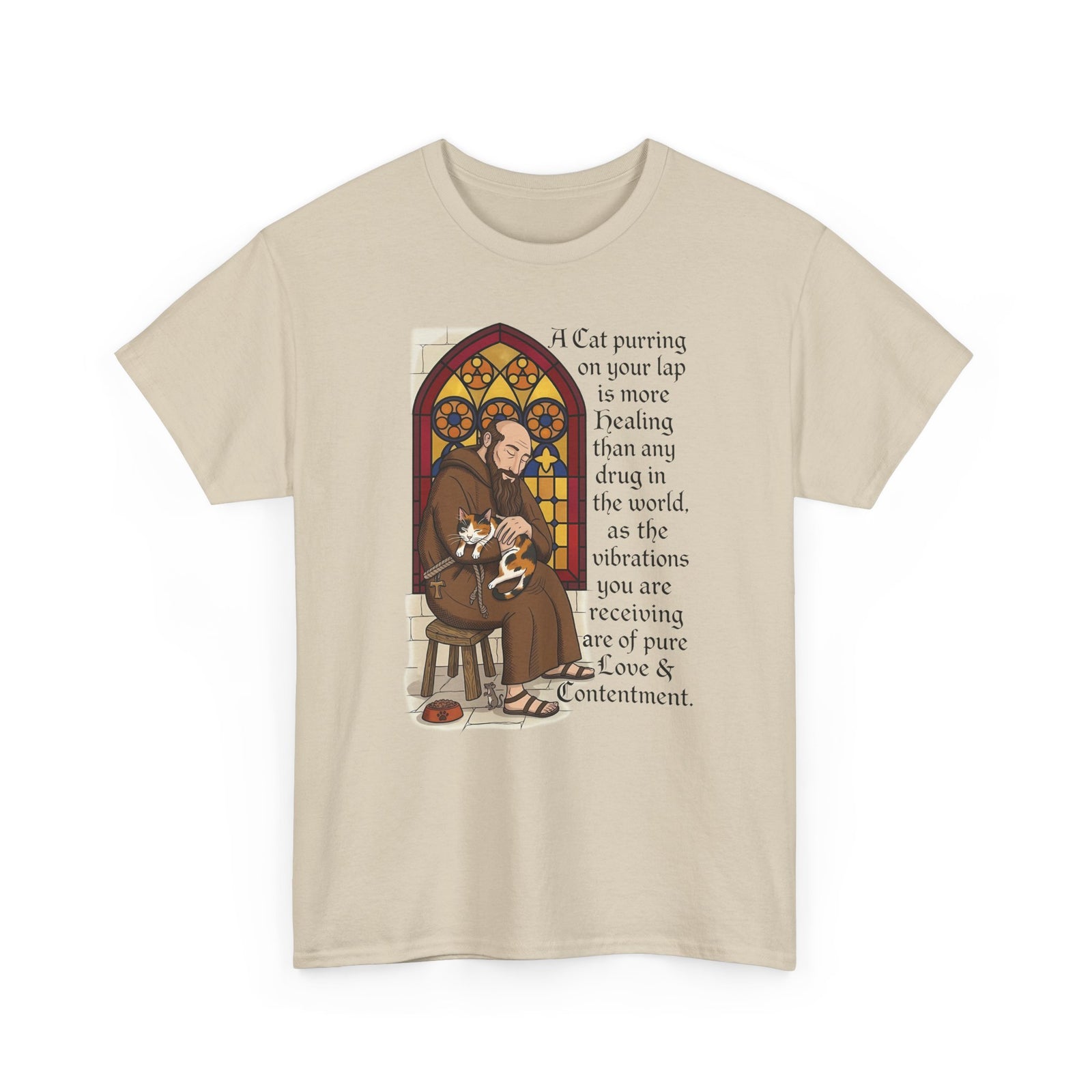 Saint Anthony the Abbot T-Shirt — Patron Saint of Animals with Cats Graphic