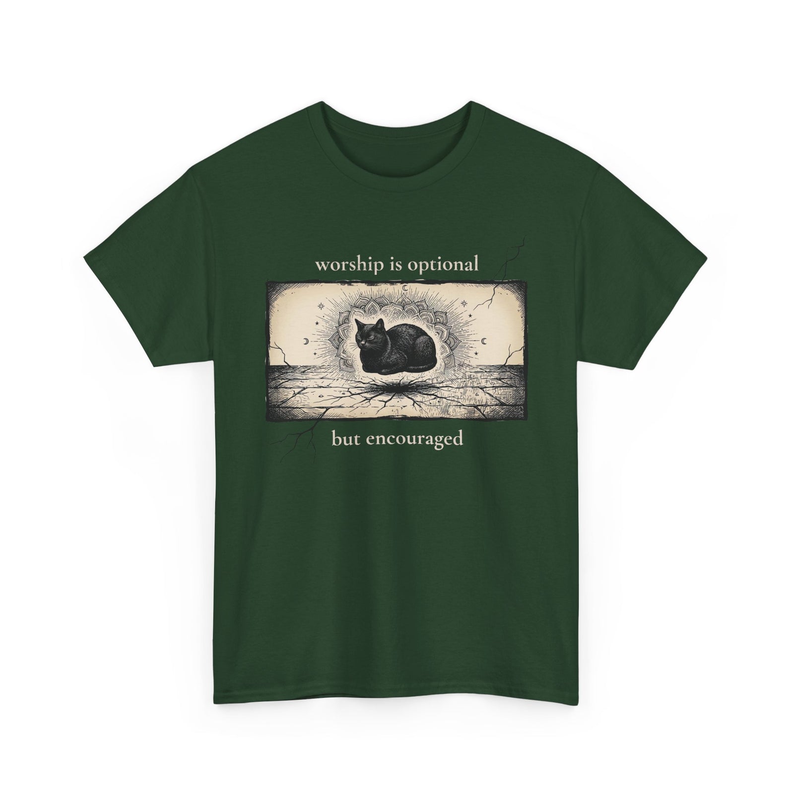Worship Is Optional But Encouraged Cat T-Shirt