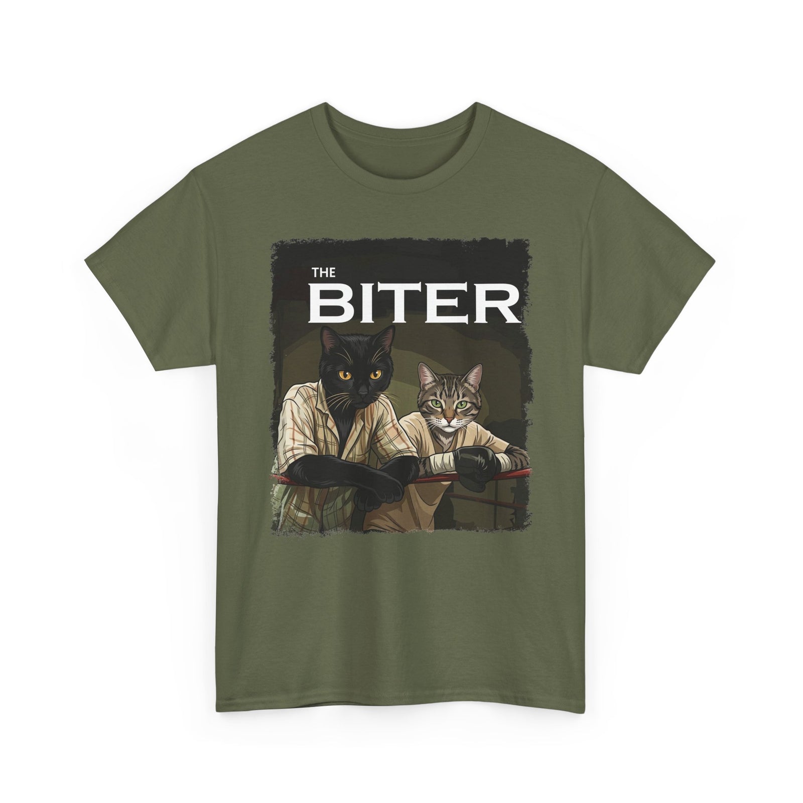 The Biter Cat T-Shirt — Retro Boxing Cats Graphic Tee