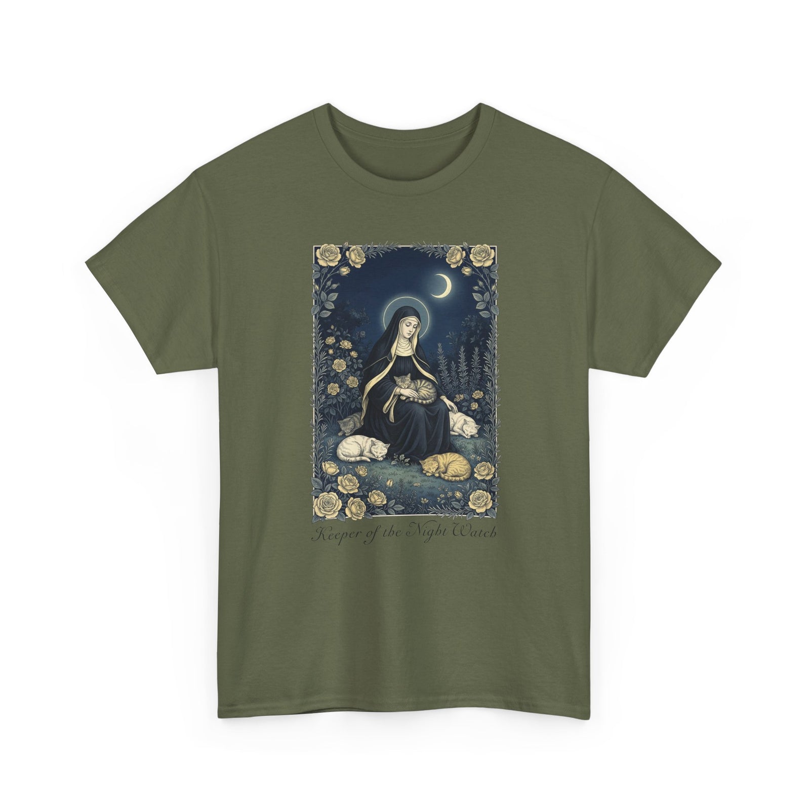 Keeper of the Night Watch Gertrude of Nivelles Cats T-Shirt