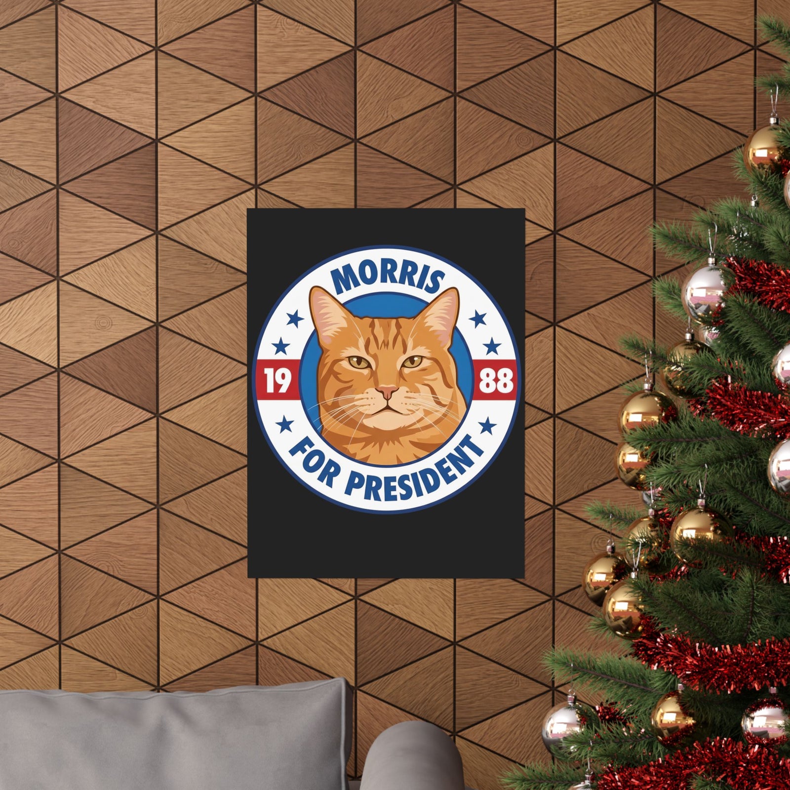 Cat For President 1988 Poster Vintage Political Cat Poster