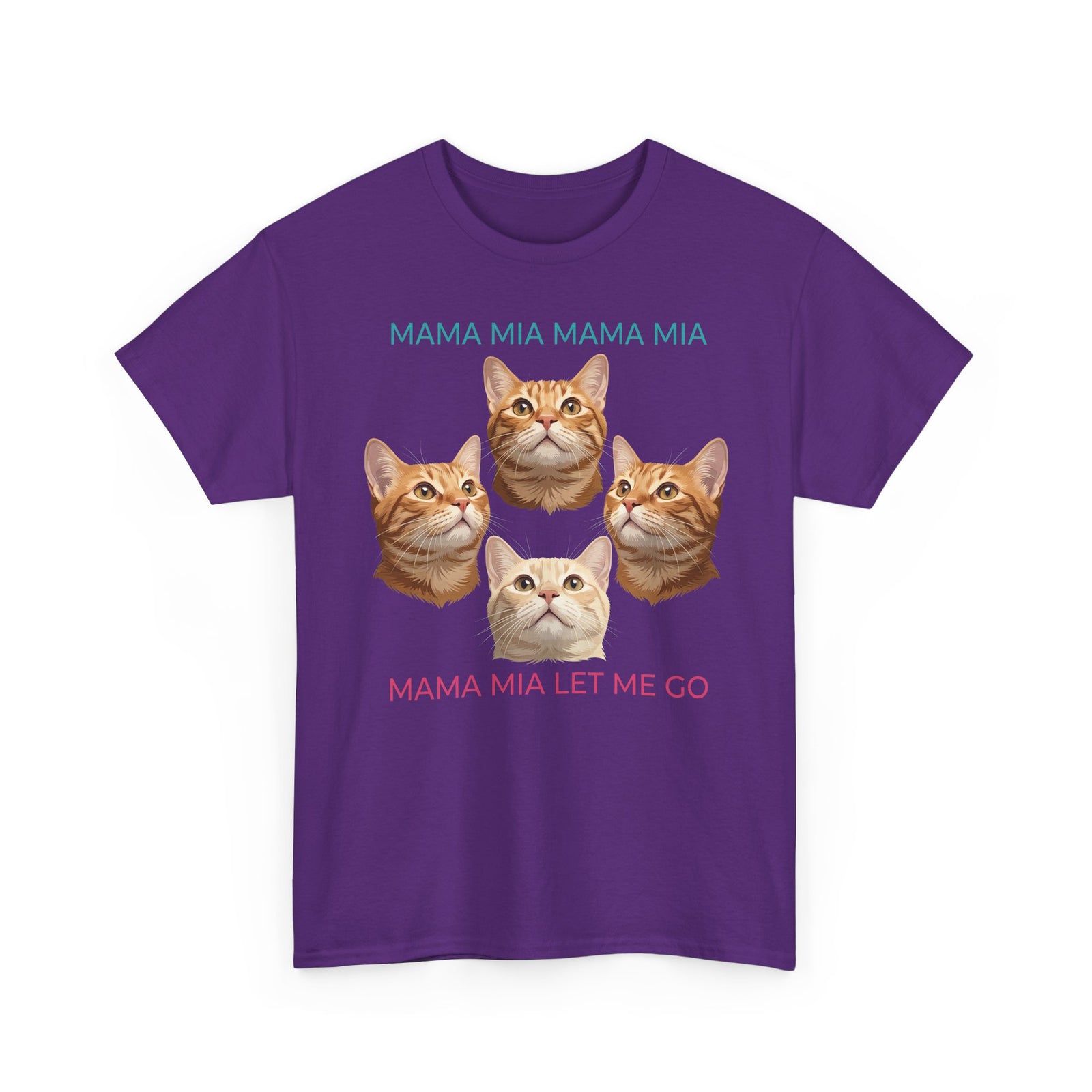 Funny Cat Rock Band T-Shirt — "Mamma Mia Let Me Go" Parody
