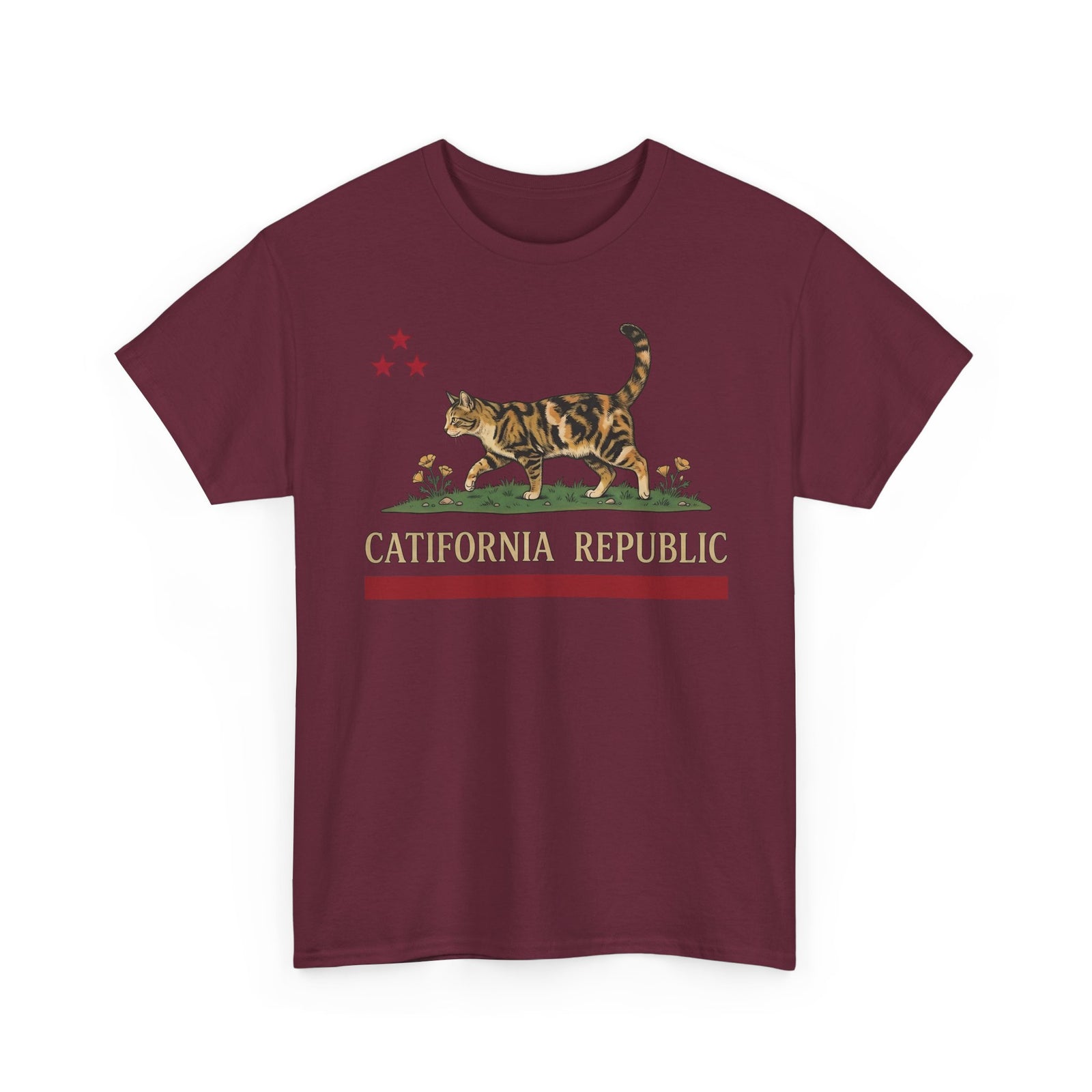 Catifornia Republic Funny Cat T-Shirt — Vintage Cali Cat Graphic Tee
