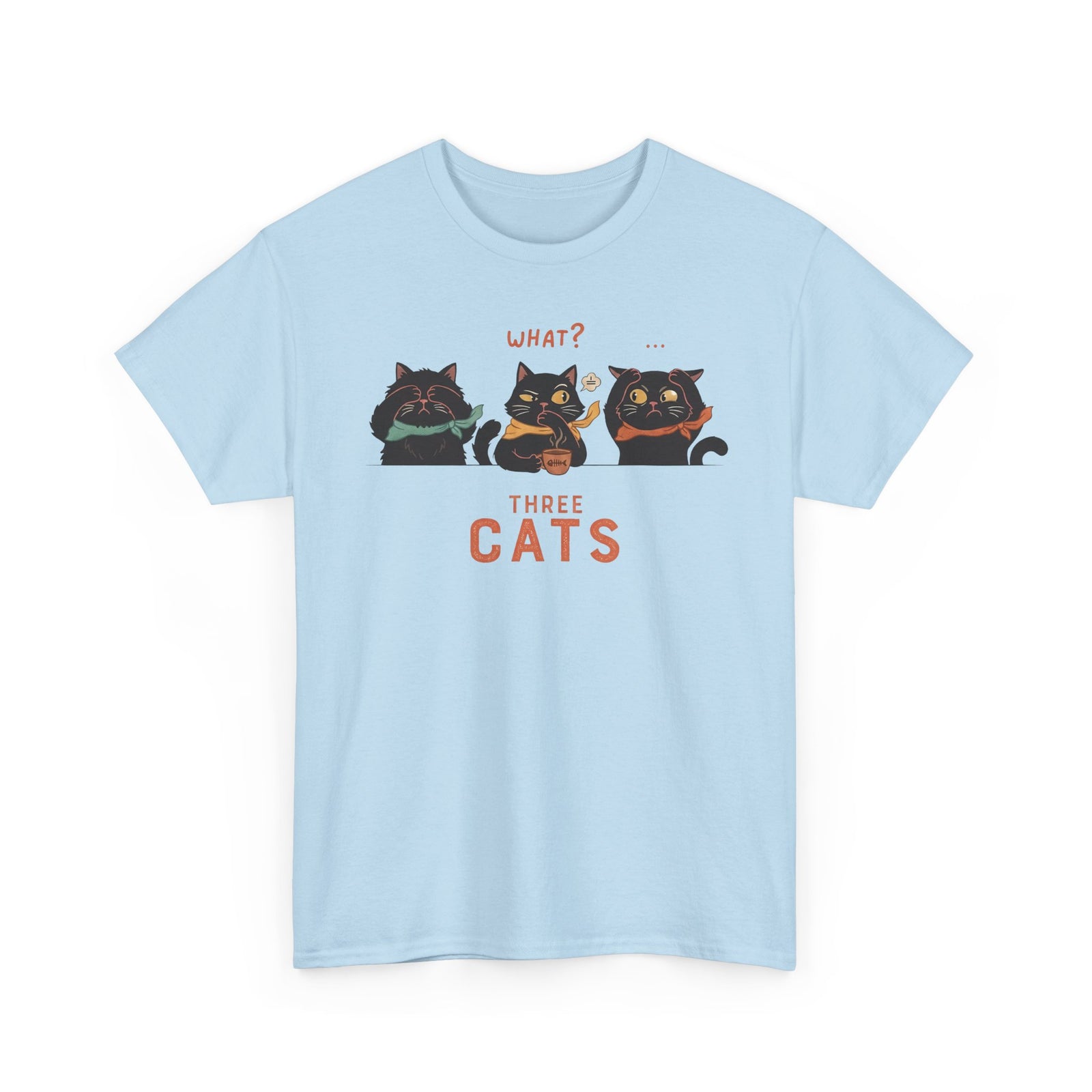Three Wise Cats T-Shirt — Graphic Tee for Cat Lovers