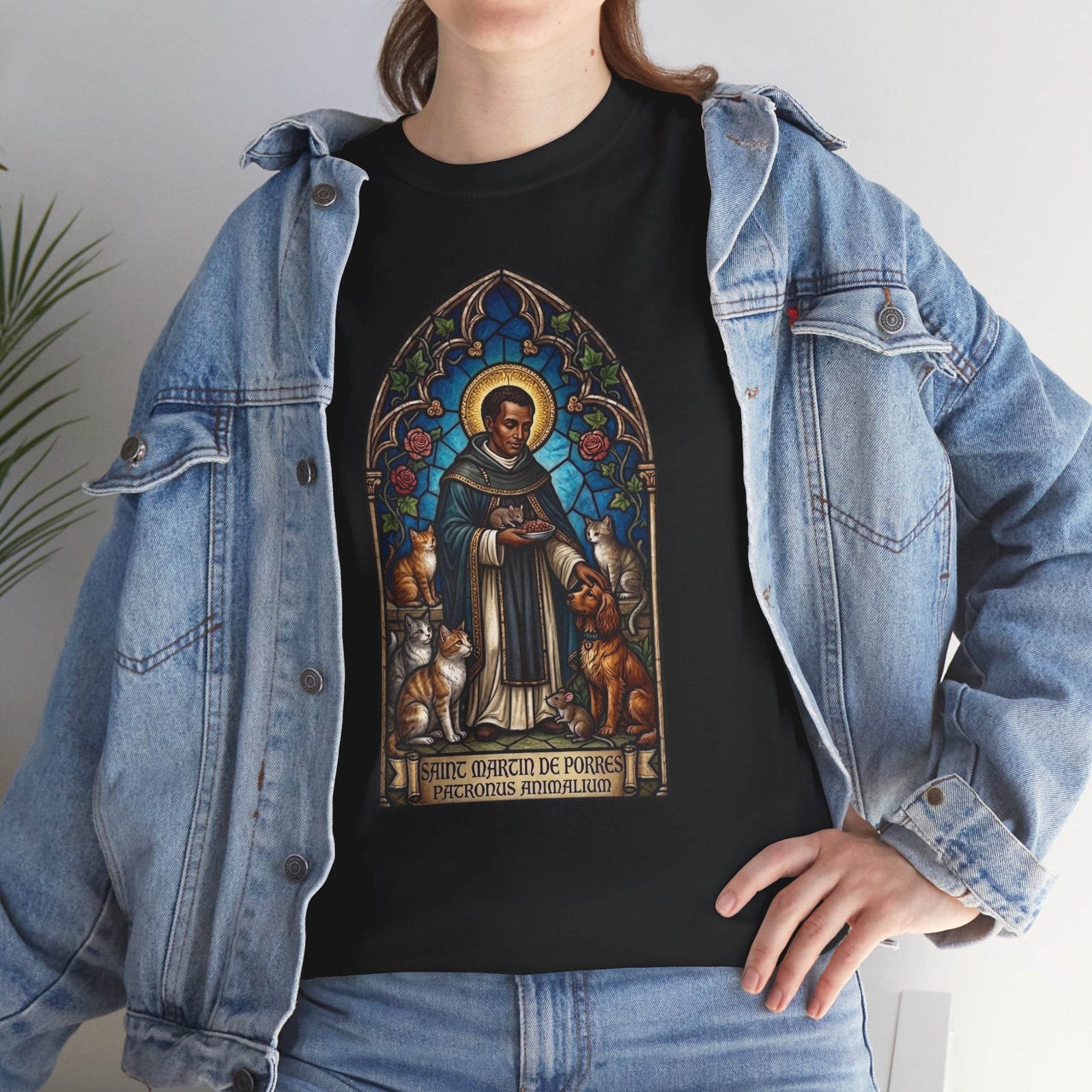 Saint Martin de Porres Cat Lovers T-Shirt — Patron of Animals Tee