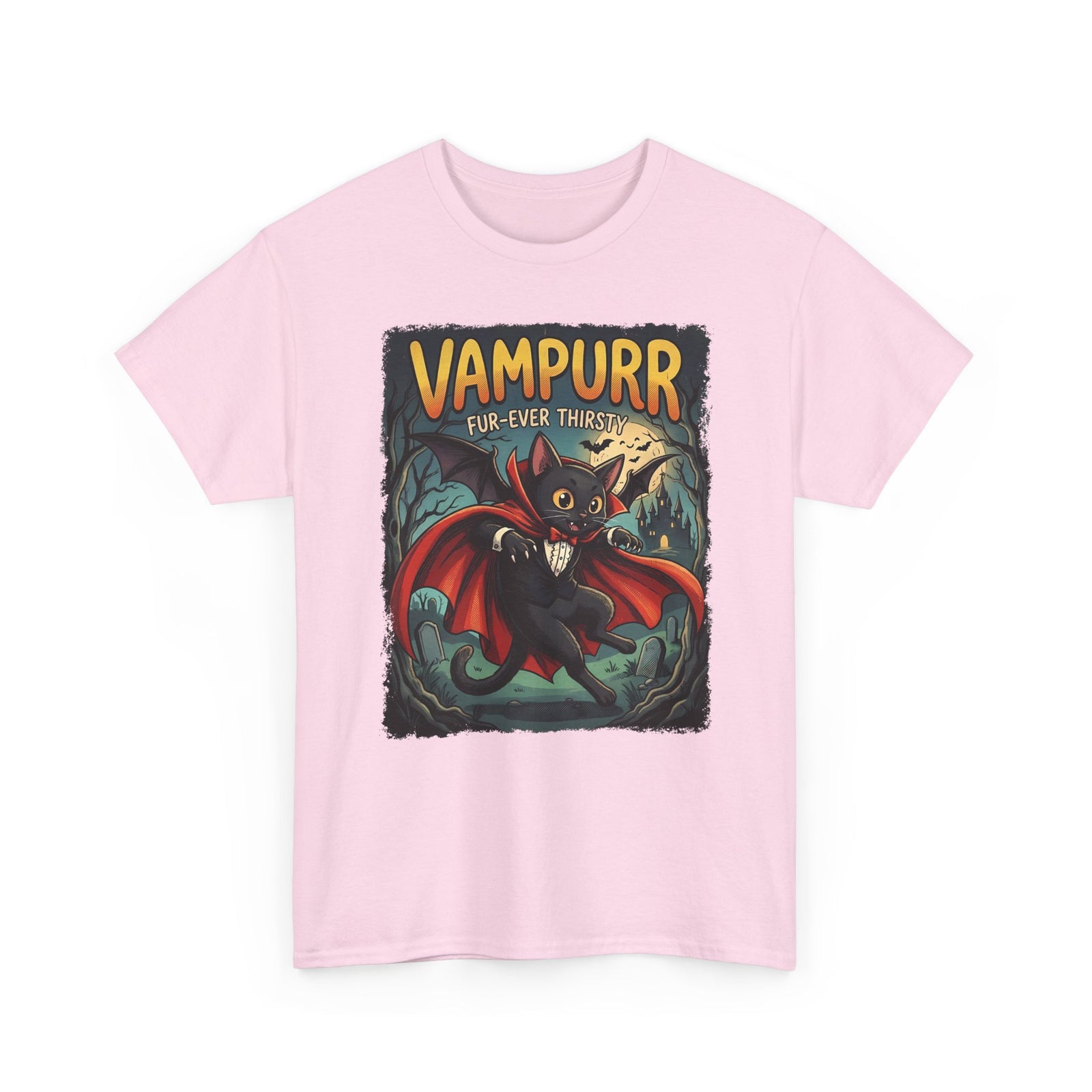 Vampurr 'Fur-ever Thirsty' Cat Vampire T-Shirt