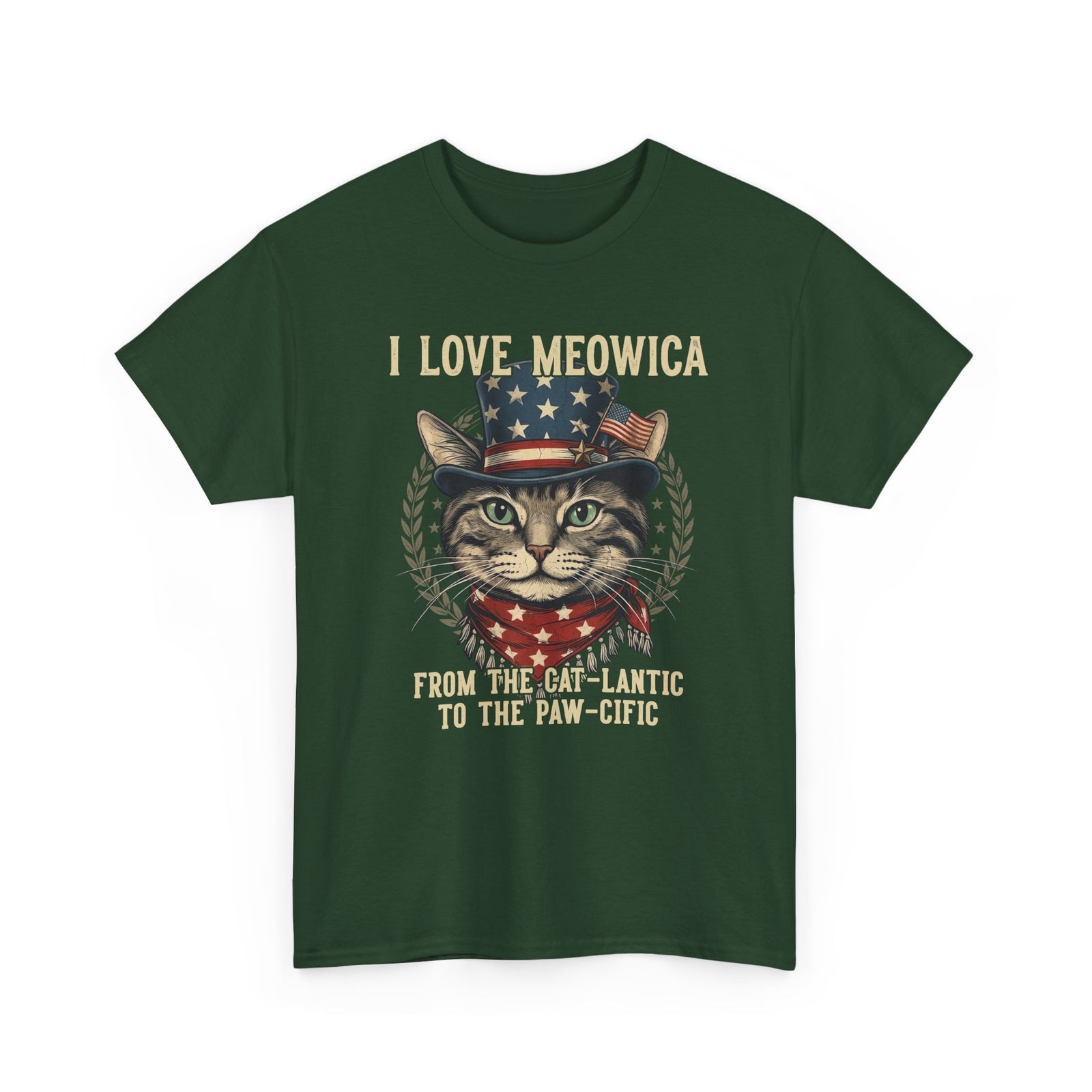 I Love MEOWICA Cat T-Shirt — From the Cat-lantic to the Paw-cific