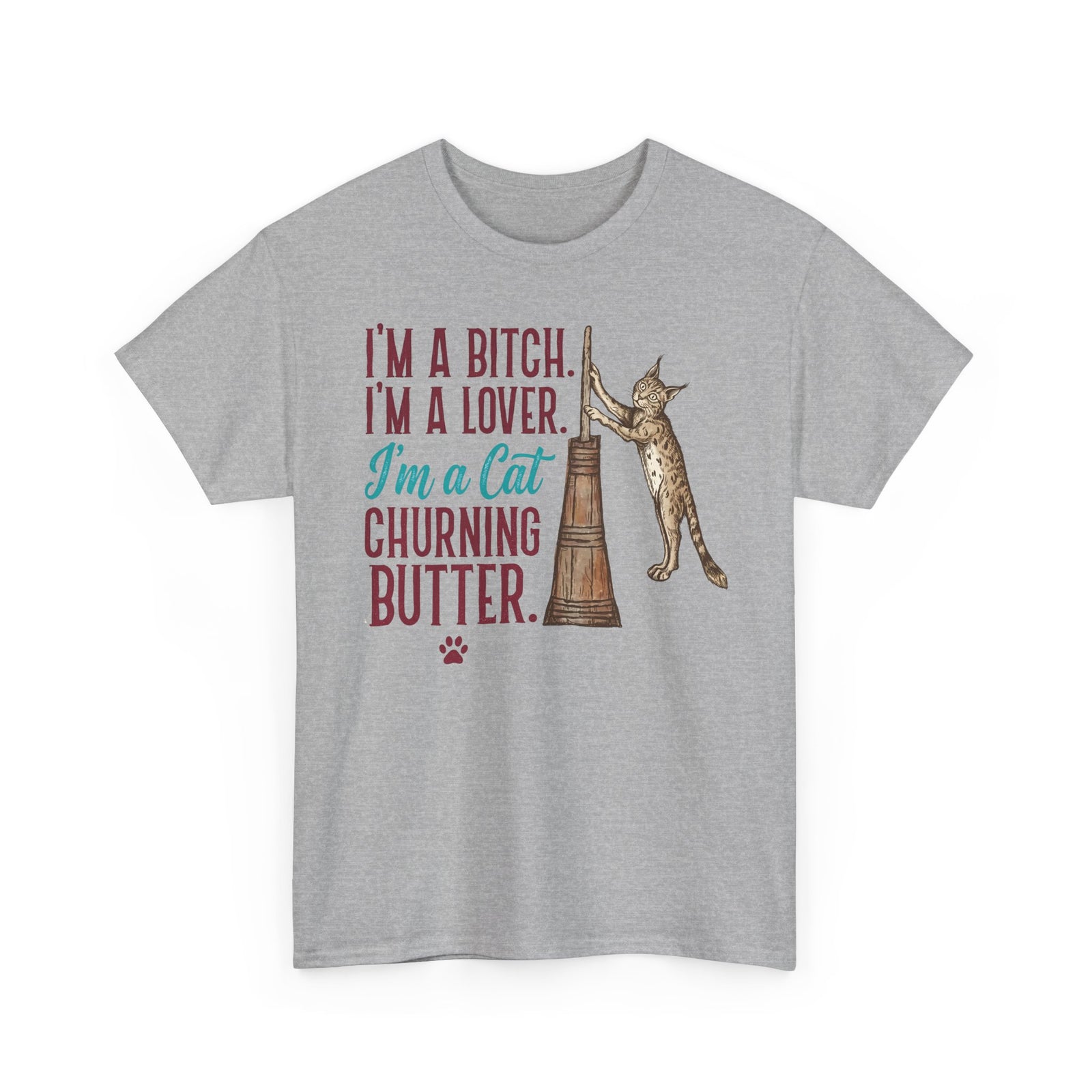 “I'm a Cat Churning Butter” T-Shirt — Funny Whimsical Cat Tee