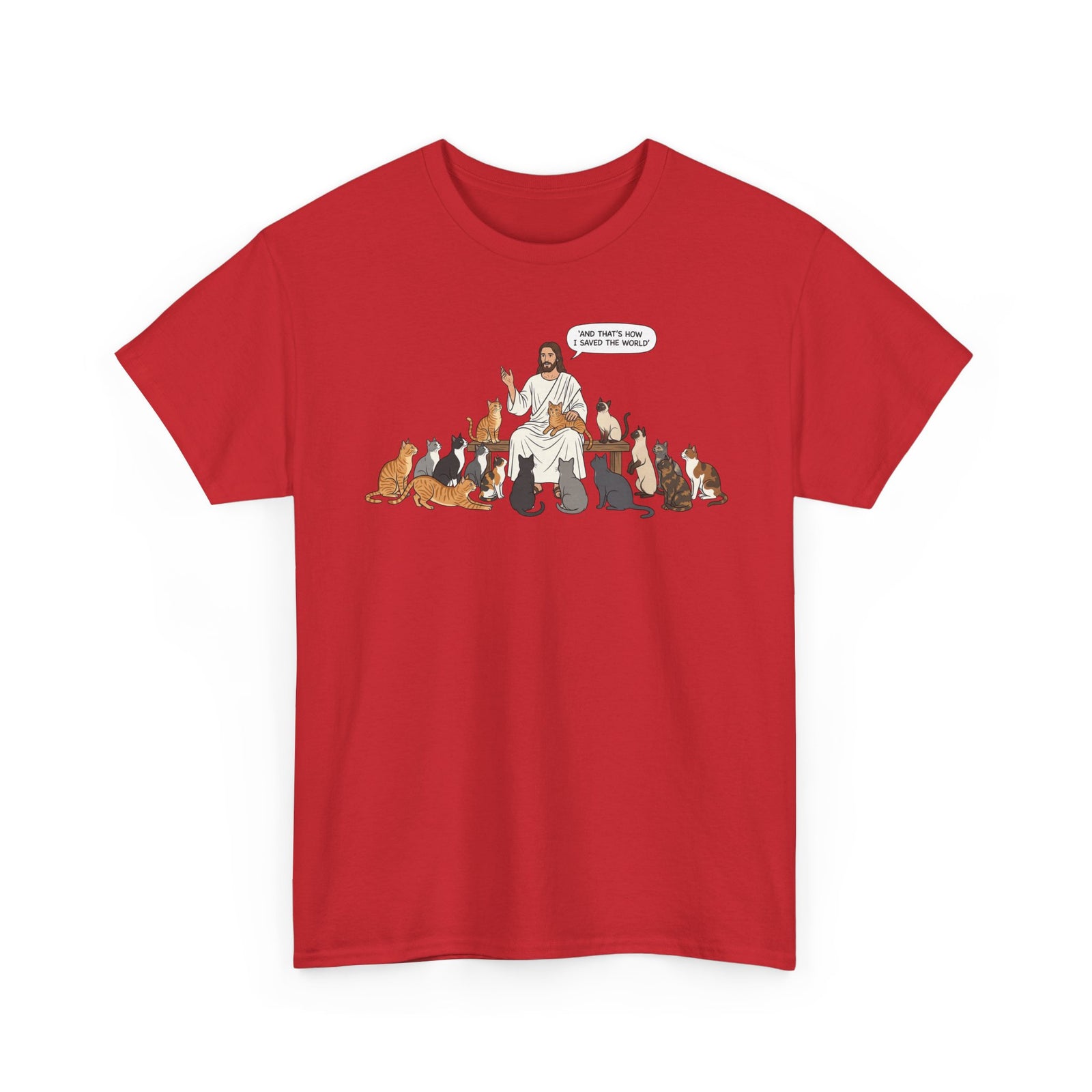 Cats & Jesus T-Shirt — Faith + Feline Graphic Tee