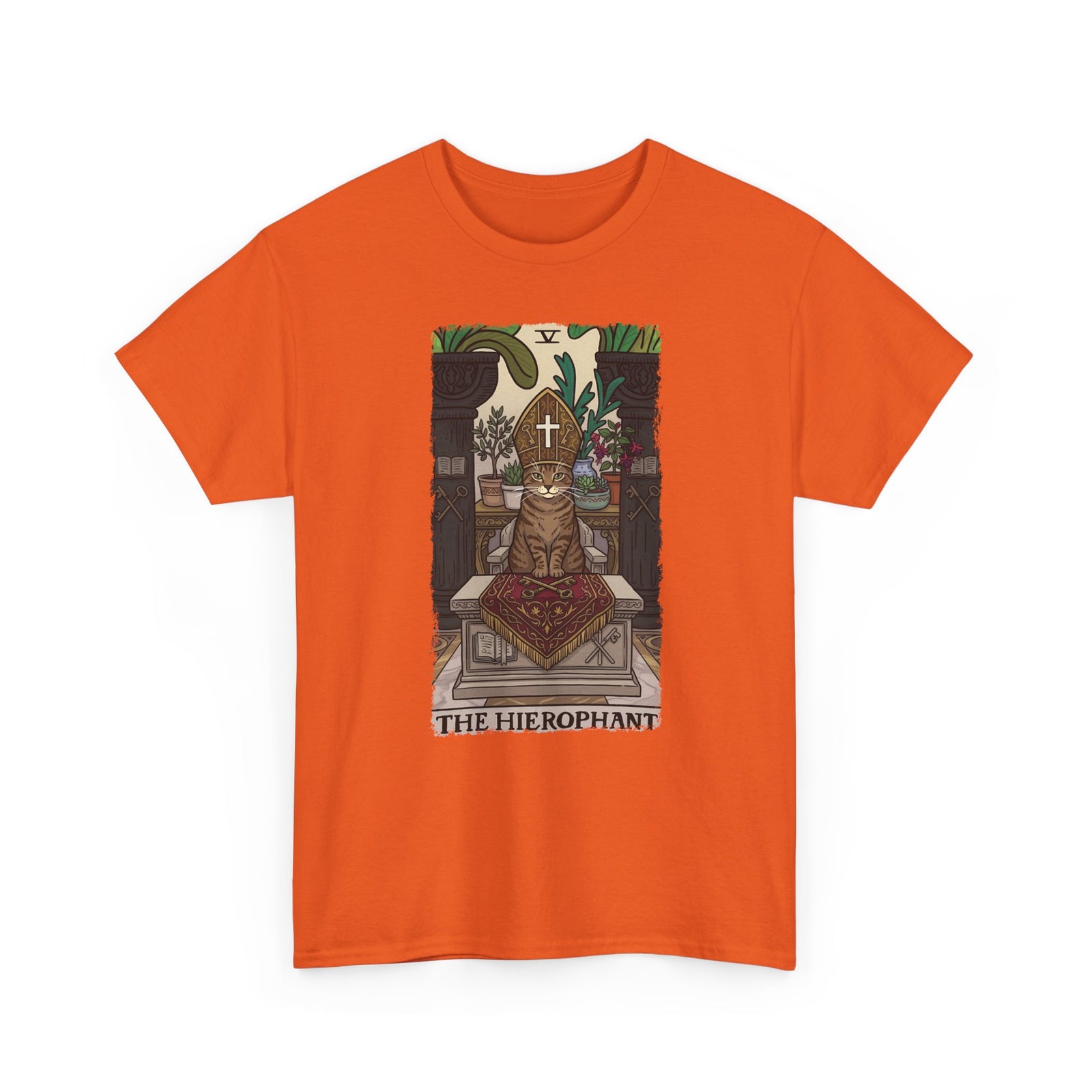 The Hierophant Cat T-Shirt — Mystical Tarot-Inspired Tee