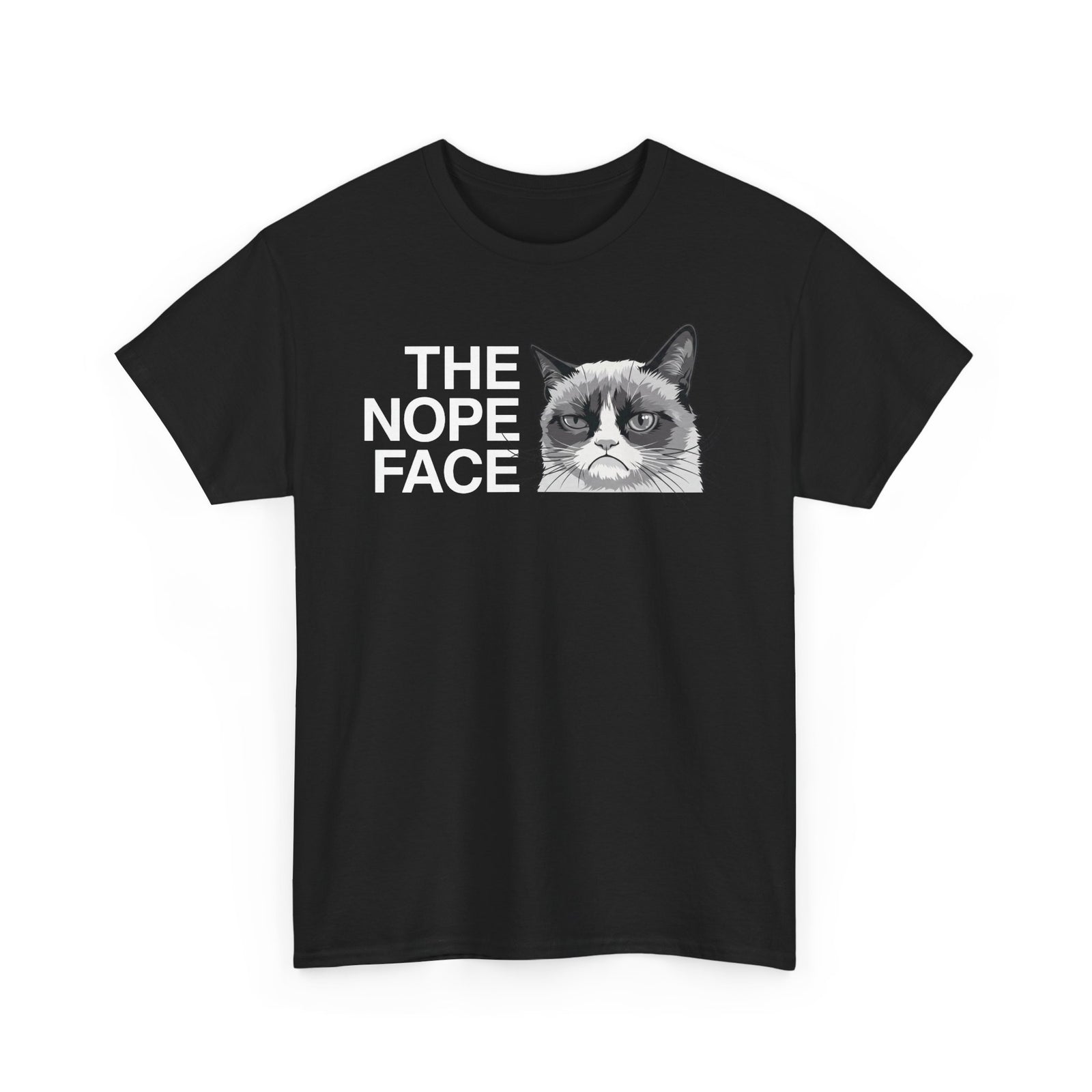 Nope Face Cat T-Shirt — Funny Cat Graphic Tee