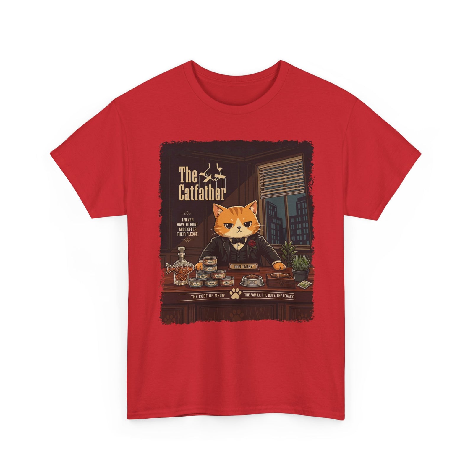 The Catfather T-Shirt — Funny Mafia Cat Tee for Cat Lovers