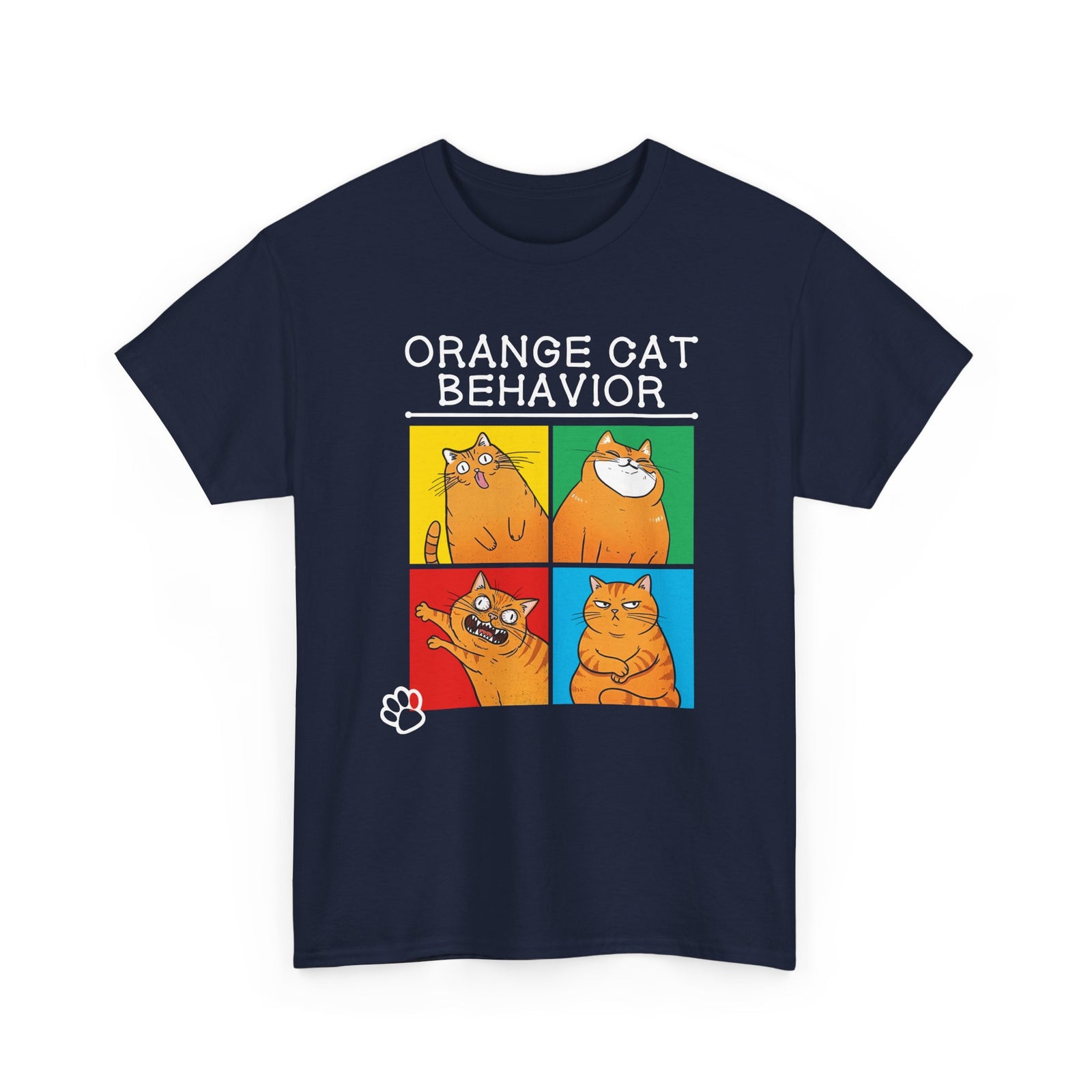 Orange Cat Behavior T-Shirt Funny Cat Lover Tee